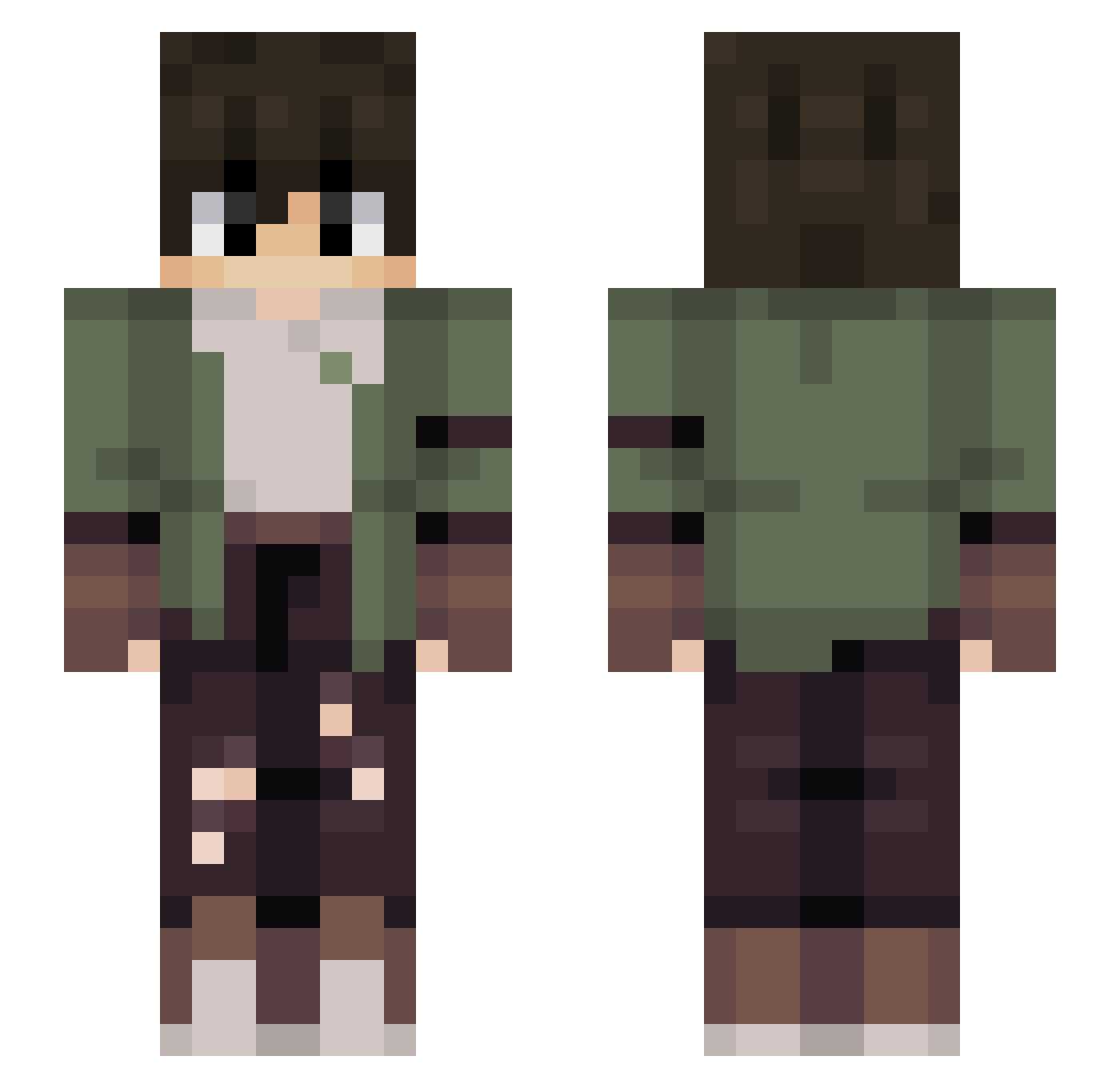 Quarks_M Minecraft skin, front and back view
