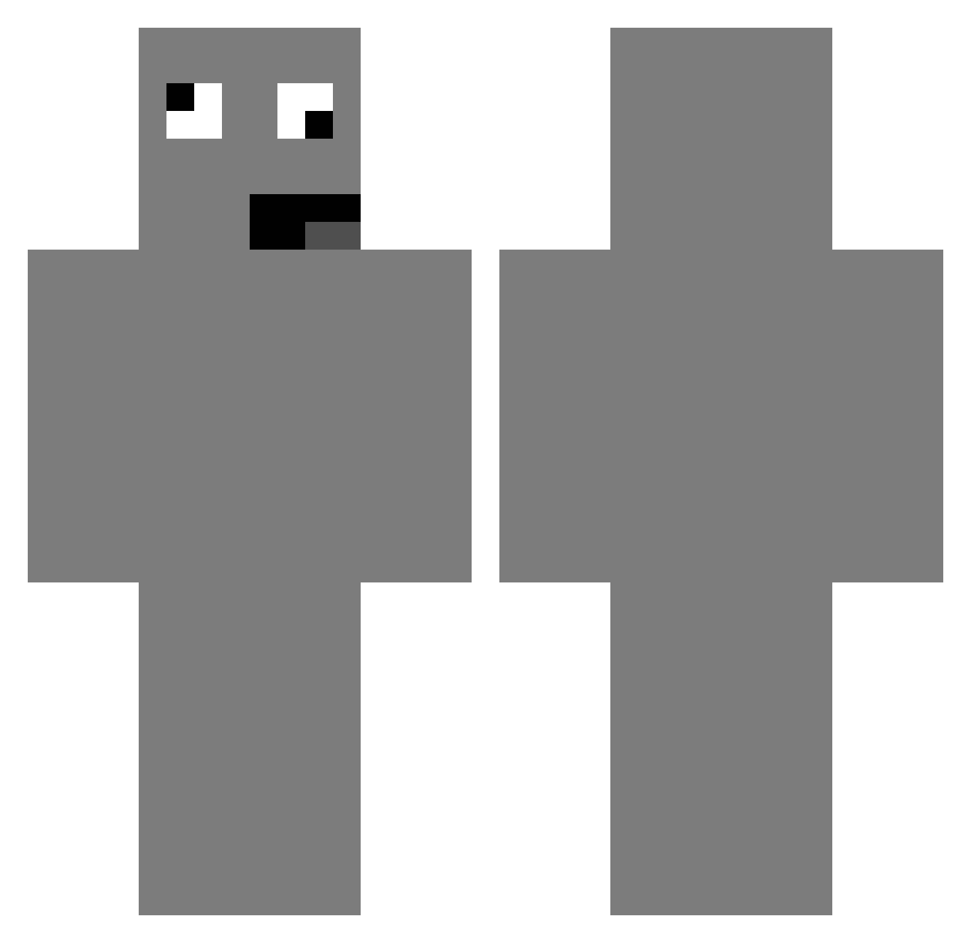 Ironaz Minecraft skin, front and back view