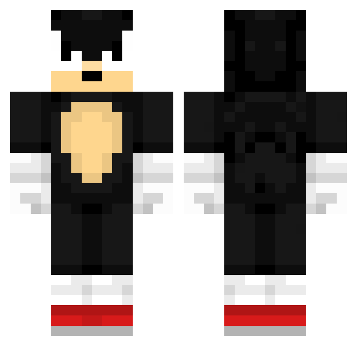 lluntold Minecraft skin, front and back view