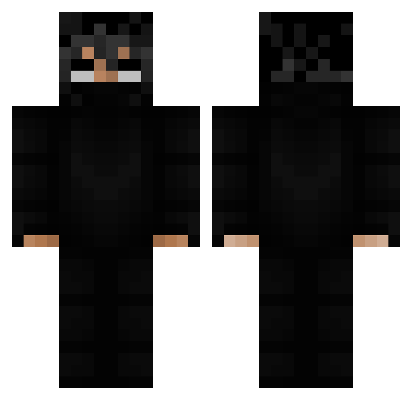 SuchAPain Minecraft skin, front and back view