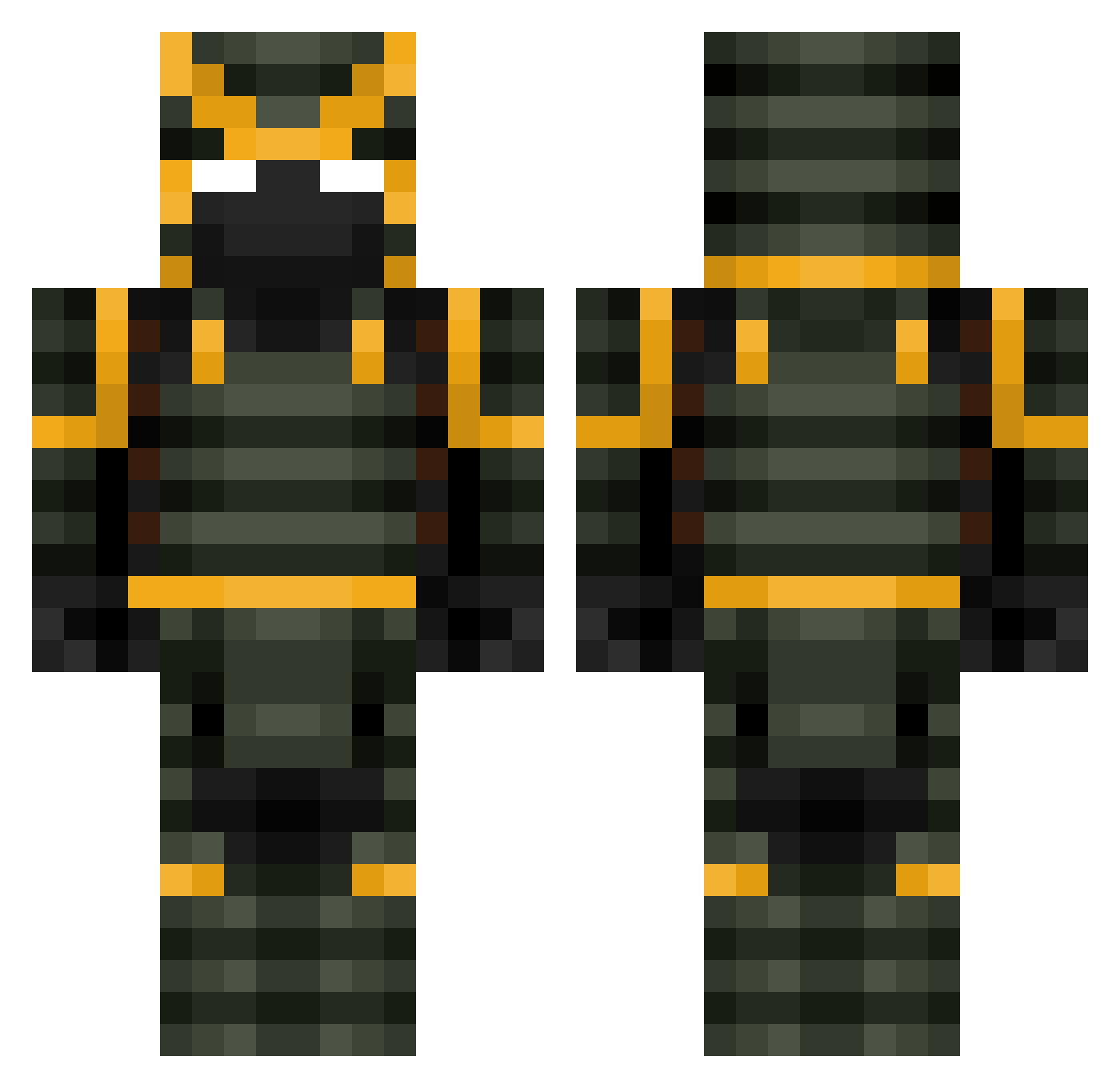 __Gh0sty Minecraft skin, front and back view