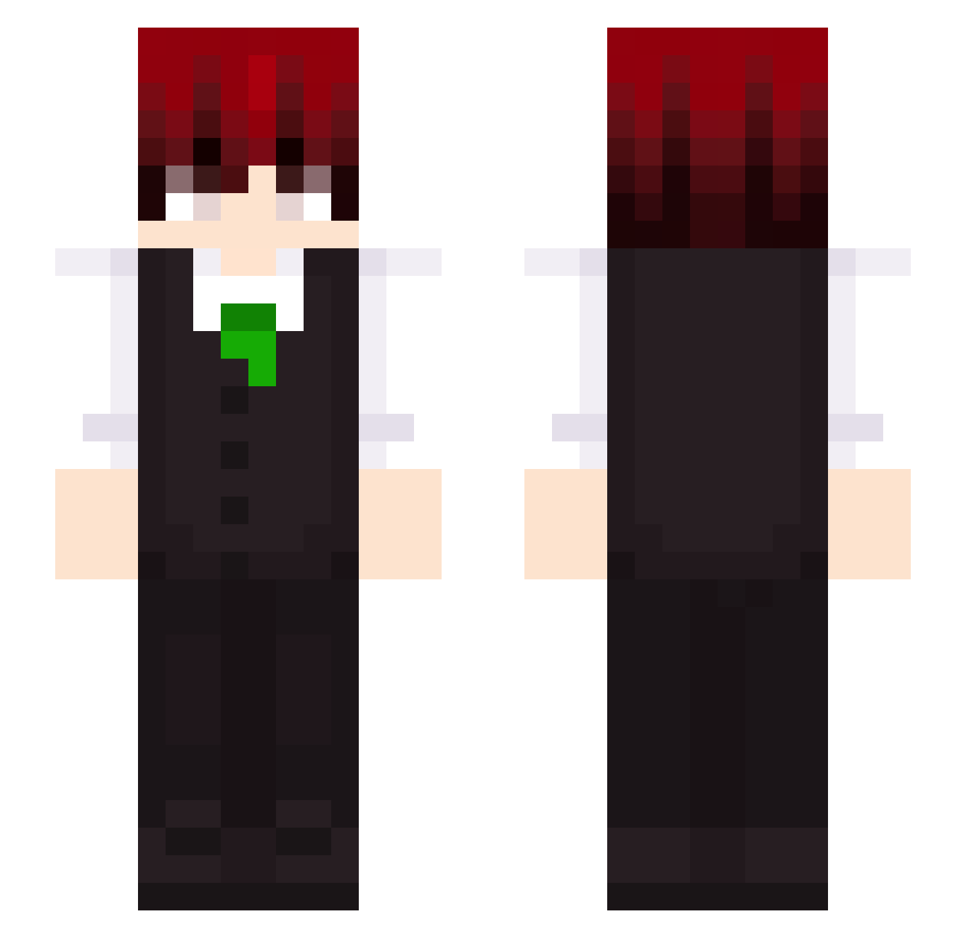 VxSano Minecraft skin, front and back view