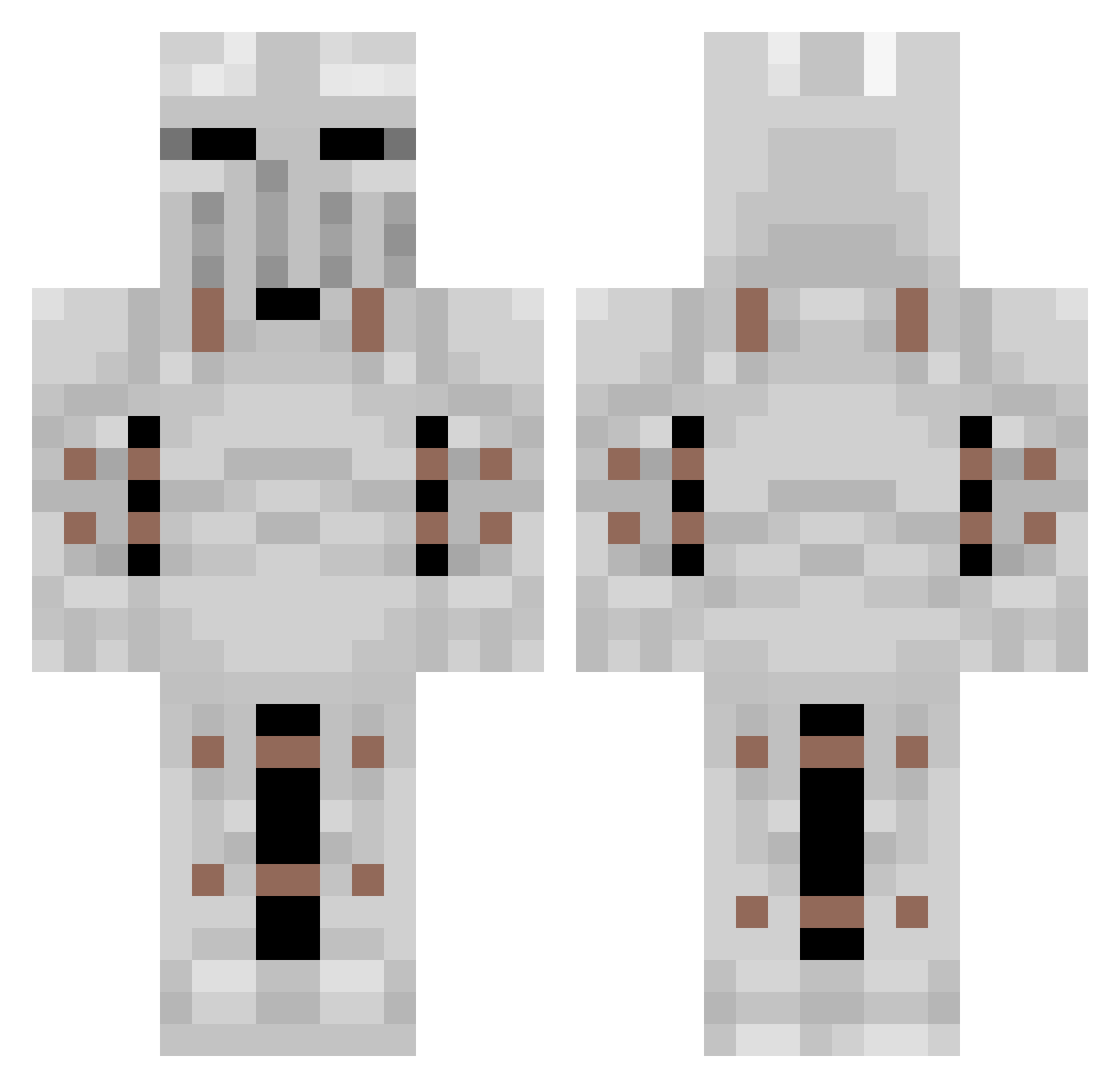 swisspy Minecraft skin, front and back view