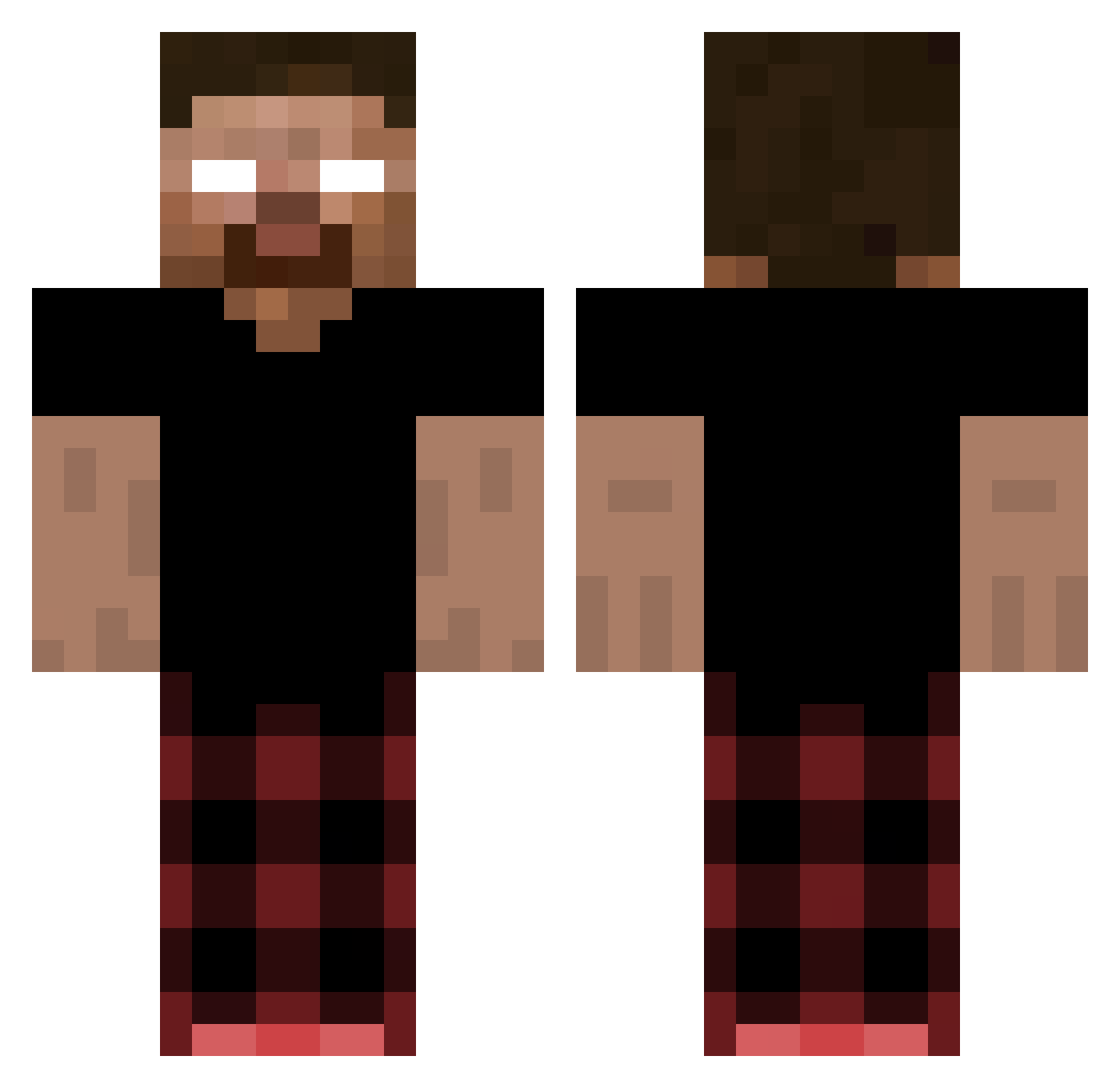 viler99 Minecraft skin, front and back view
