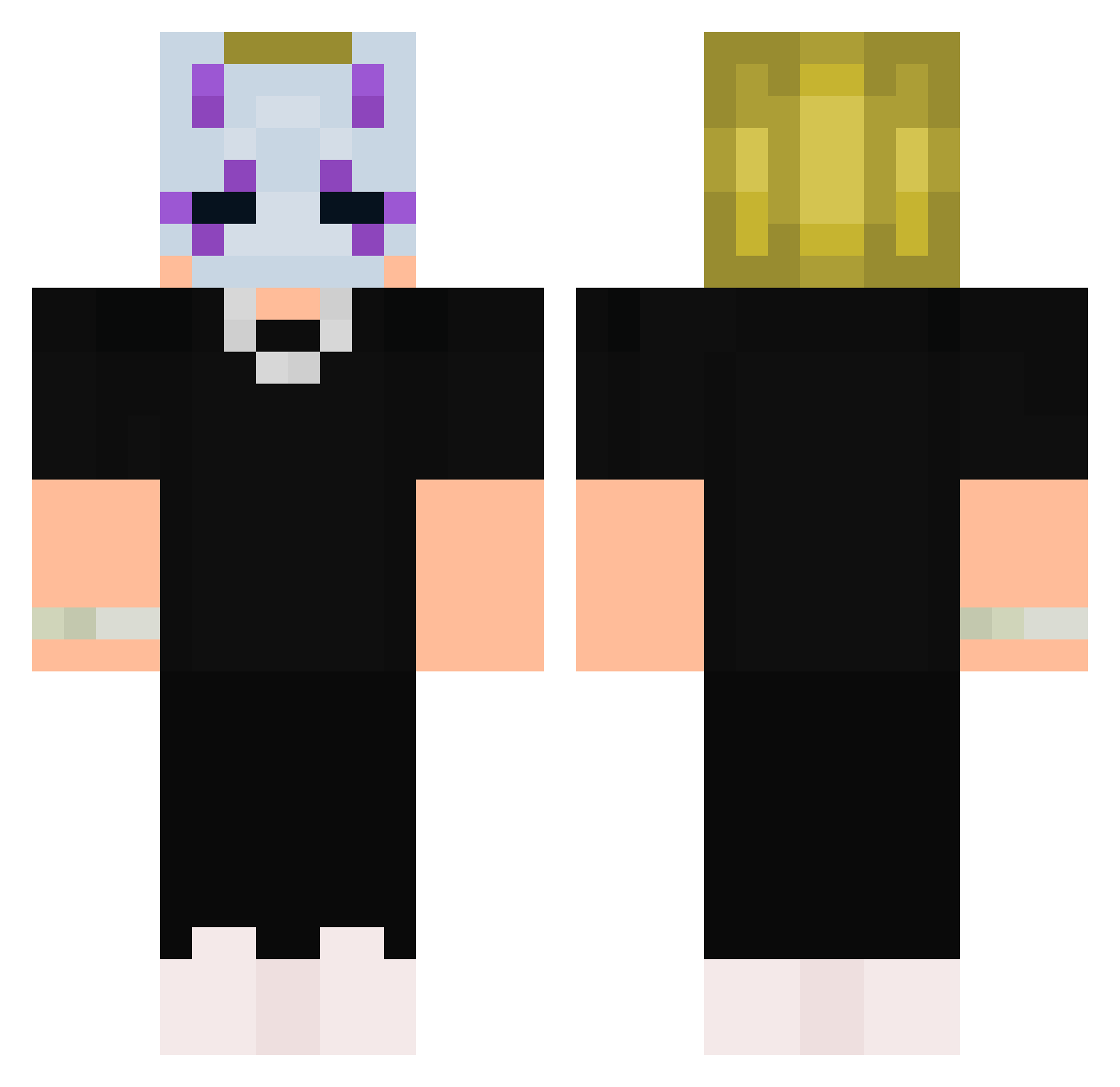 Gam3ov3r2809 Minecraft skin, front and back view