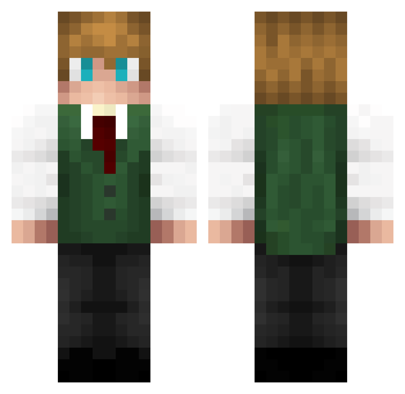 UltraPremium112 Minecraft skin, front and back view