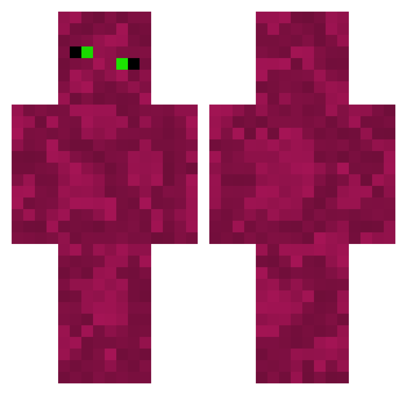 Amazi73 Minecraft skin, front and back view