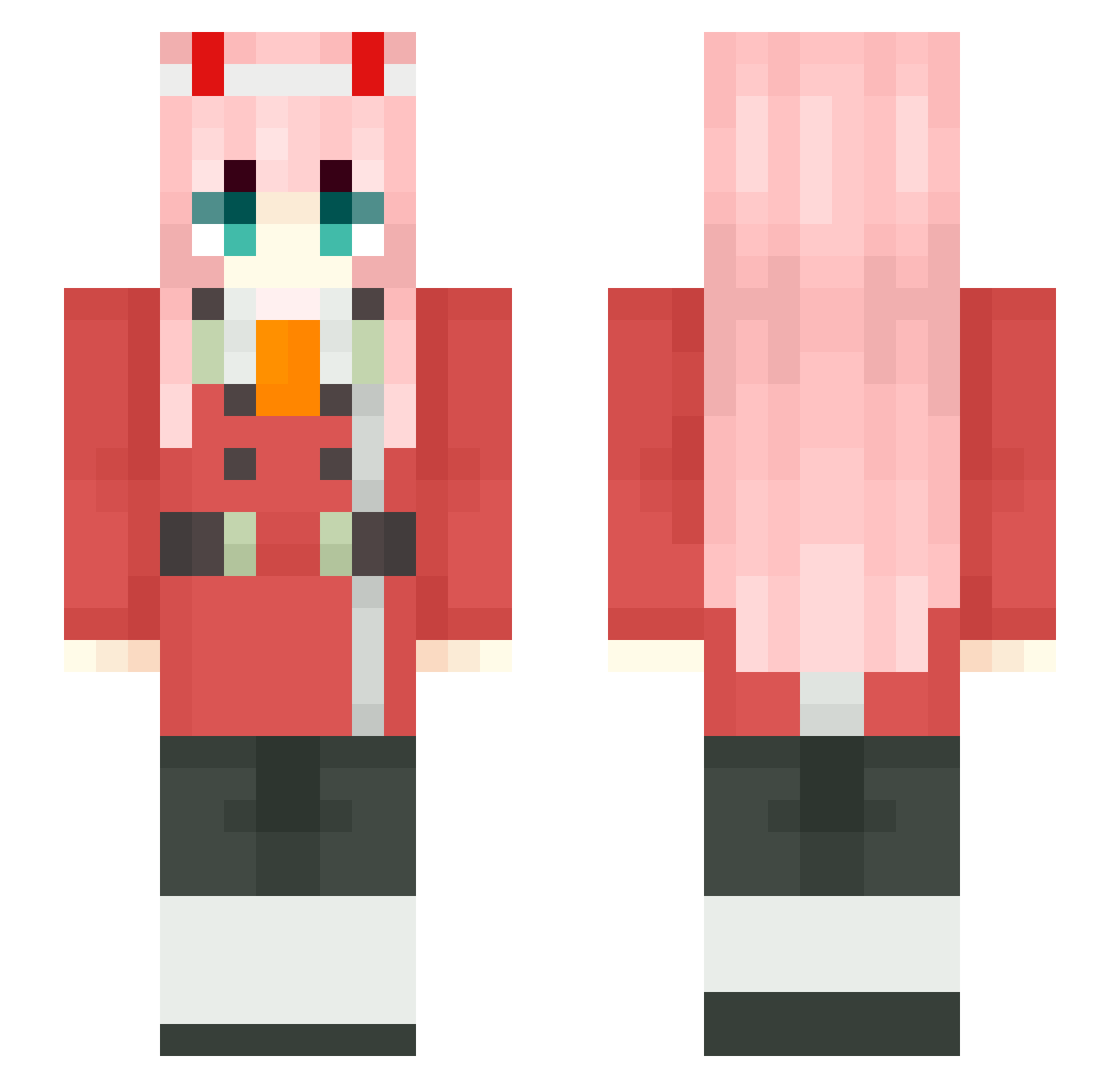 adamdcc Minecraft skin, front and back view