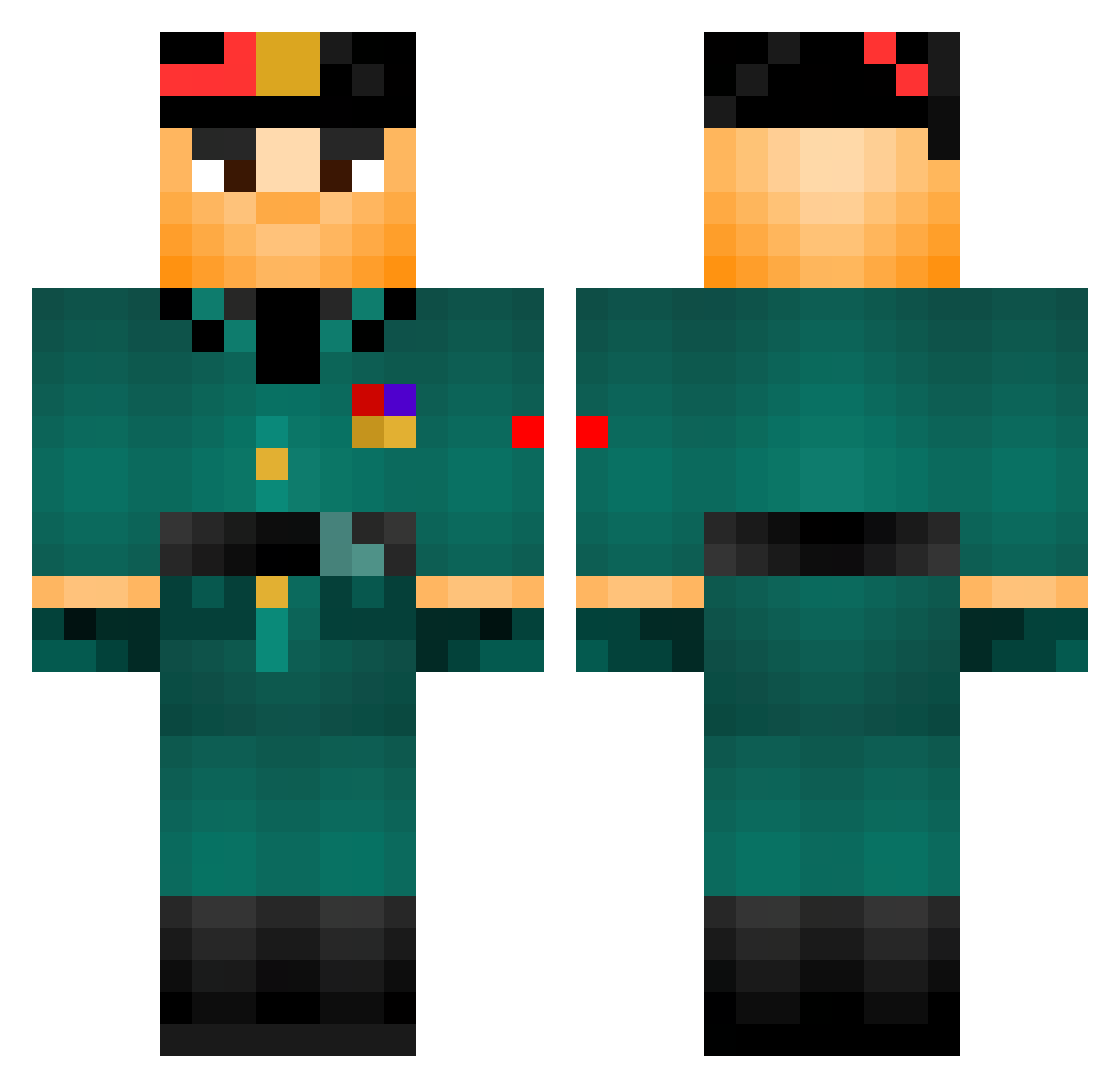 Raff2717_ Minecraft skin, front and back view