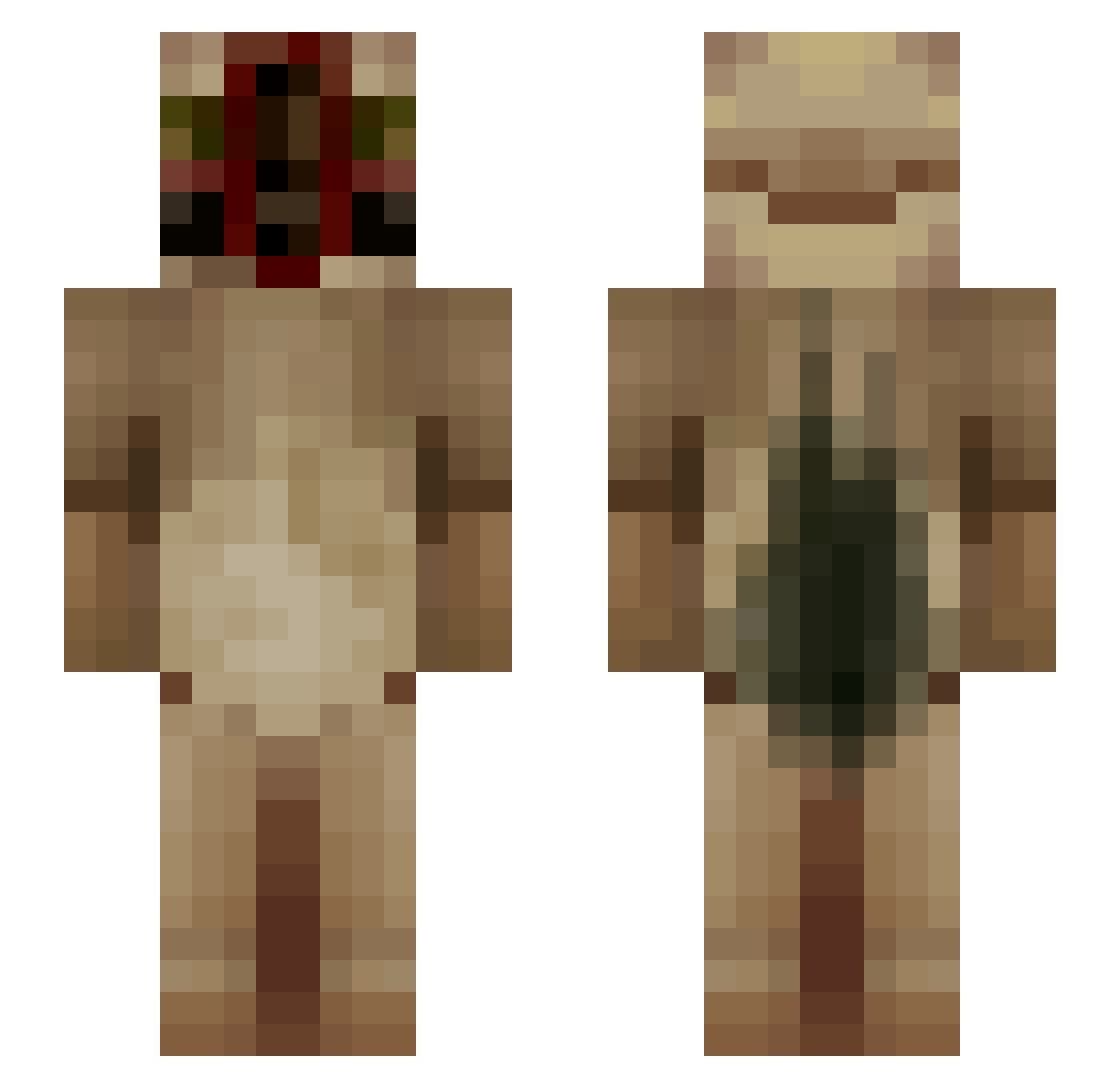 somberofsolace Minecraft skin, front and back view