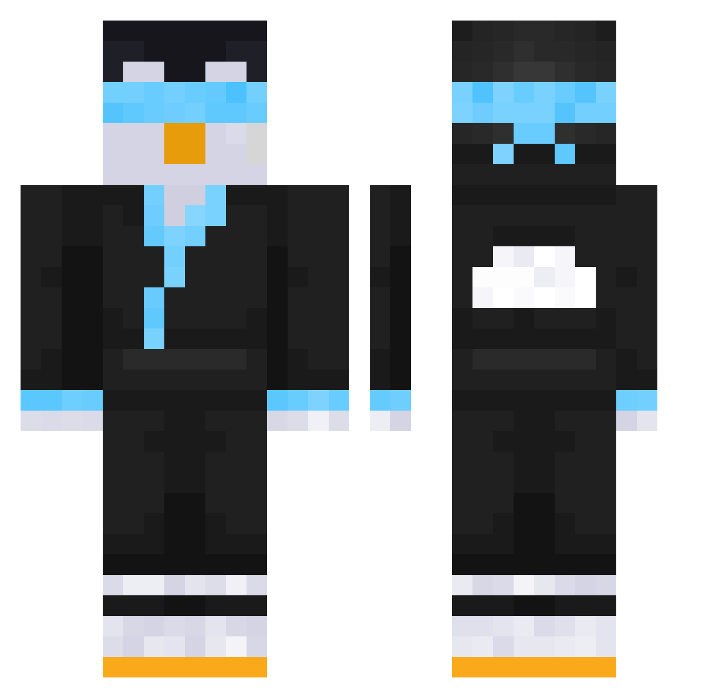 puppydog12the2 Minecraft skin, front and back view