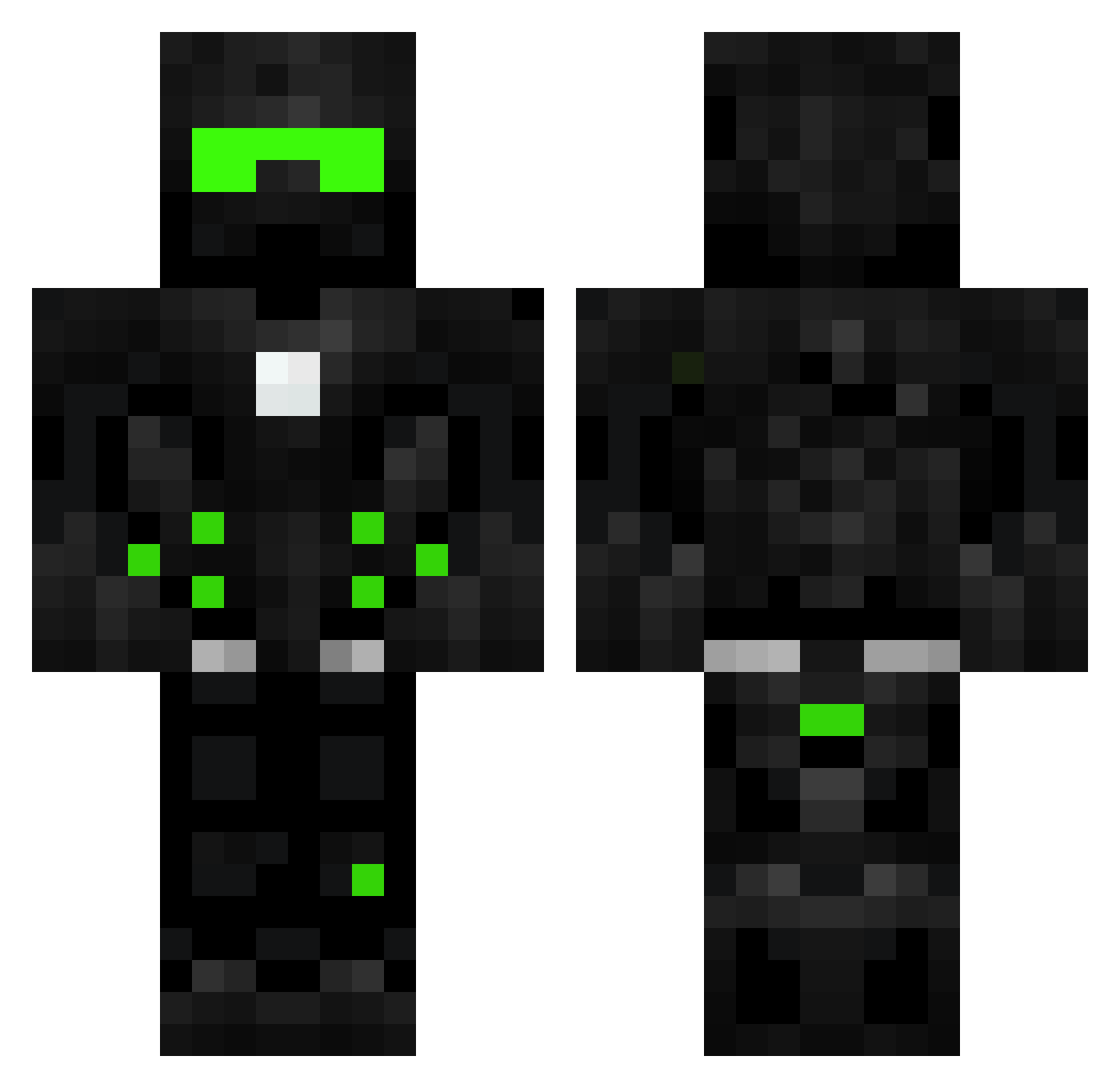 Steppes Minecraft skin, front and back view
