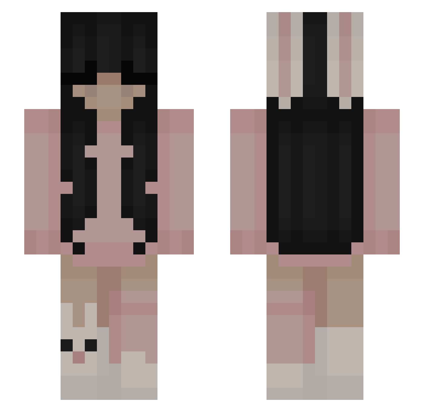 shiny350 Minecraft skin, front and back view