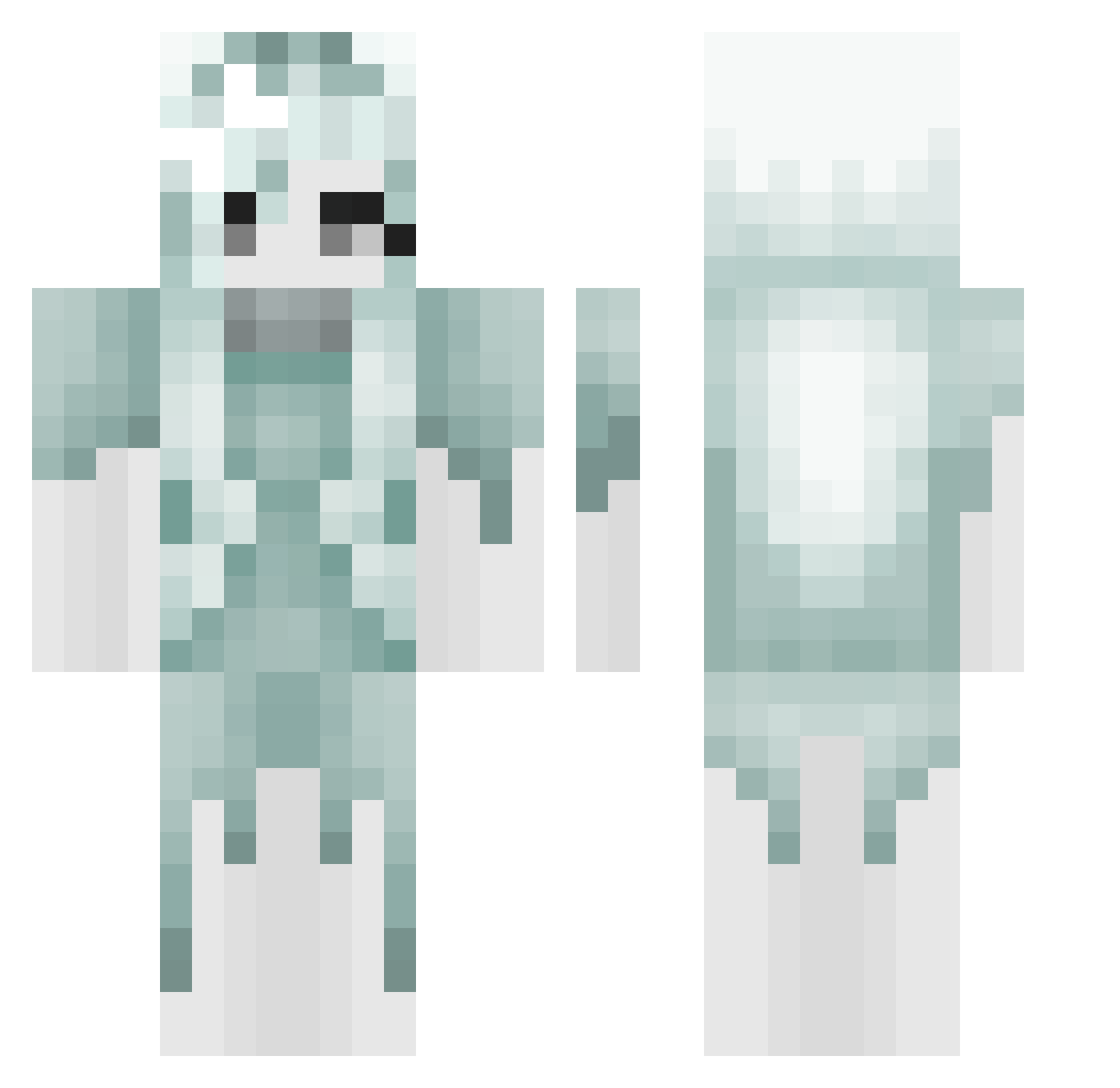 Lilidra Minecraft skin, front and back view