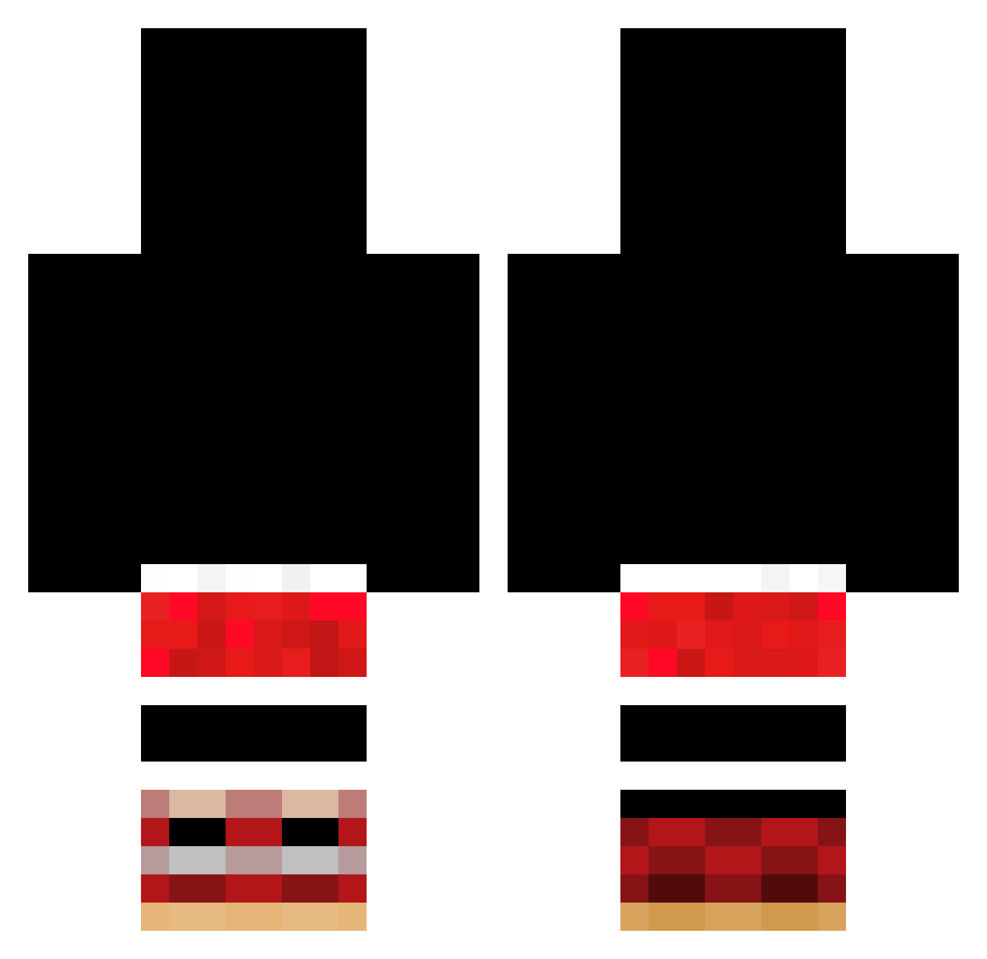 YENA99999 Minecraft skin, front and back view