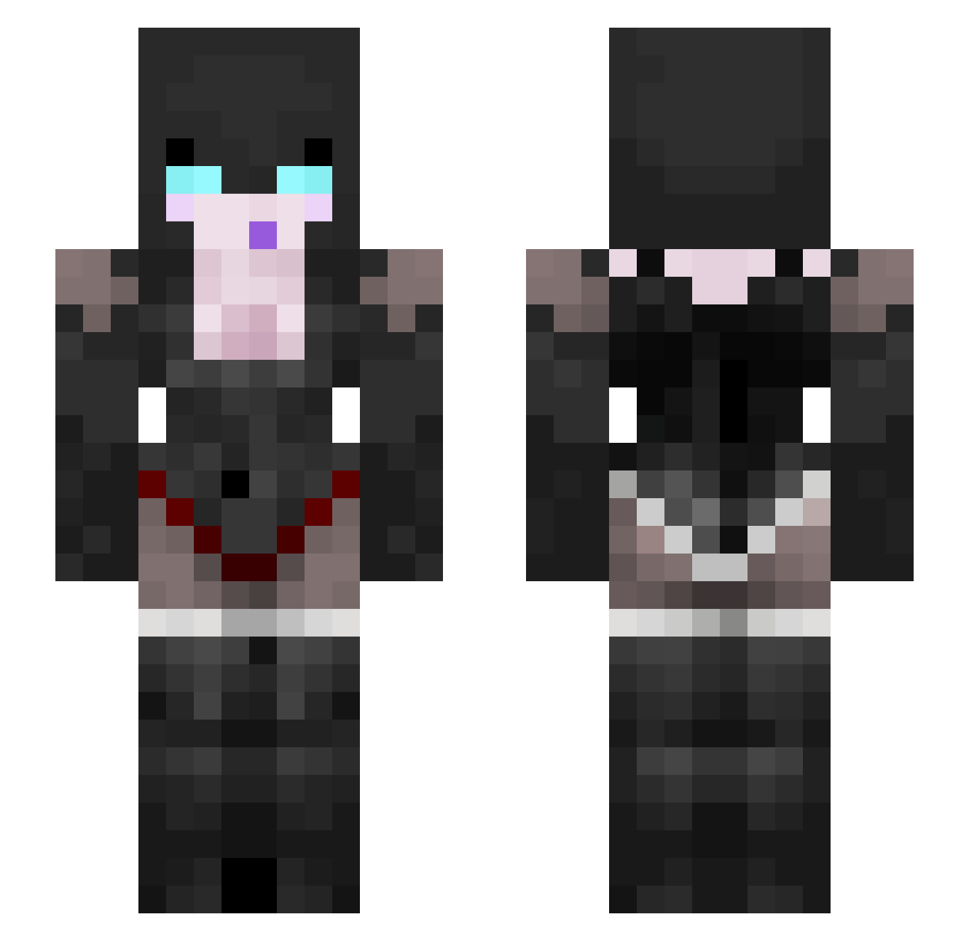 azkwi Minecraft skin, front and back view
