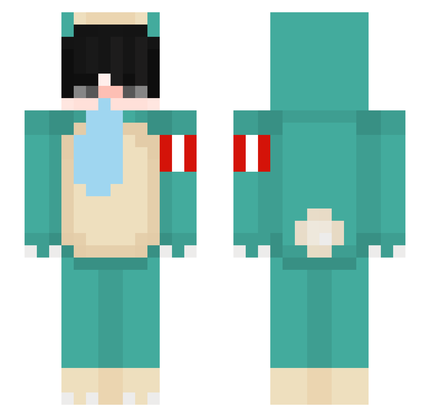 _Axin_ Minecraft skin, front and back view