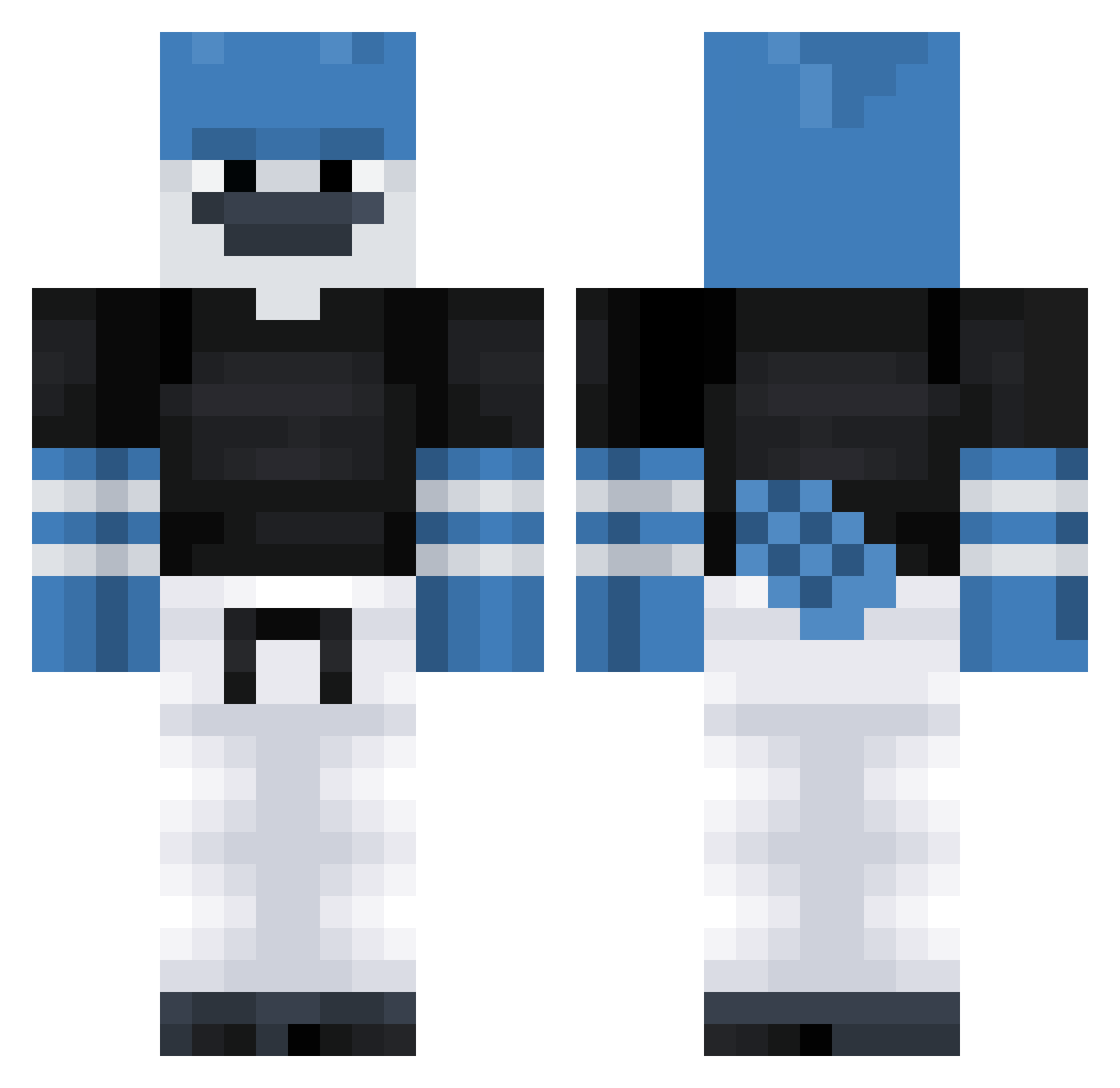 Nicee_77 Minecraft skin, front and back view