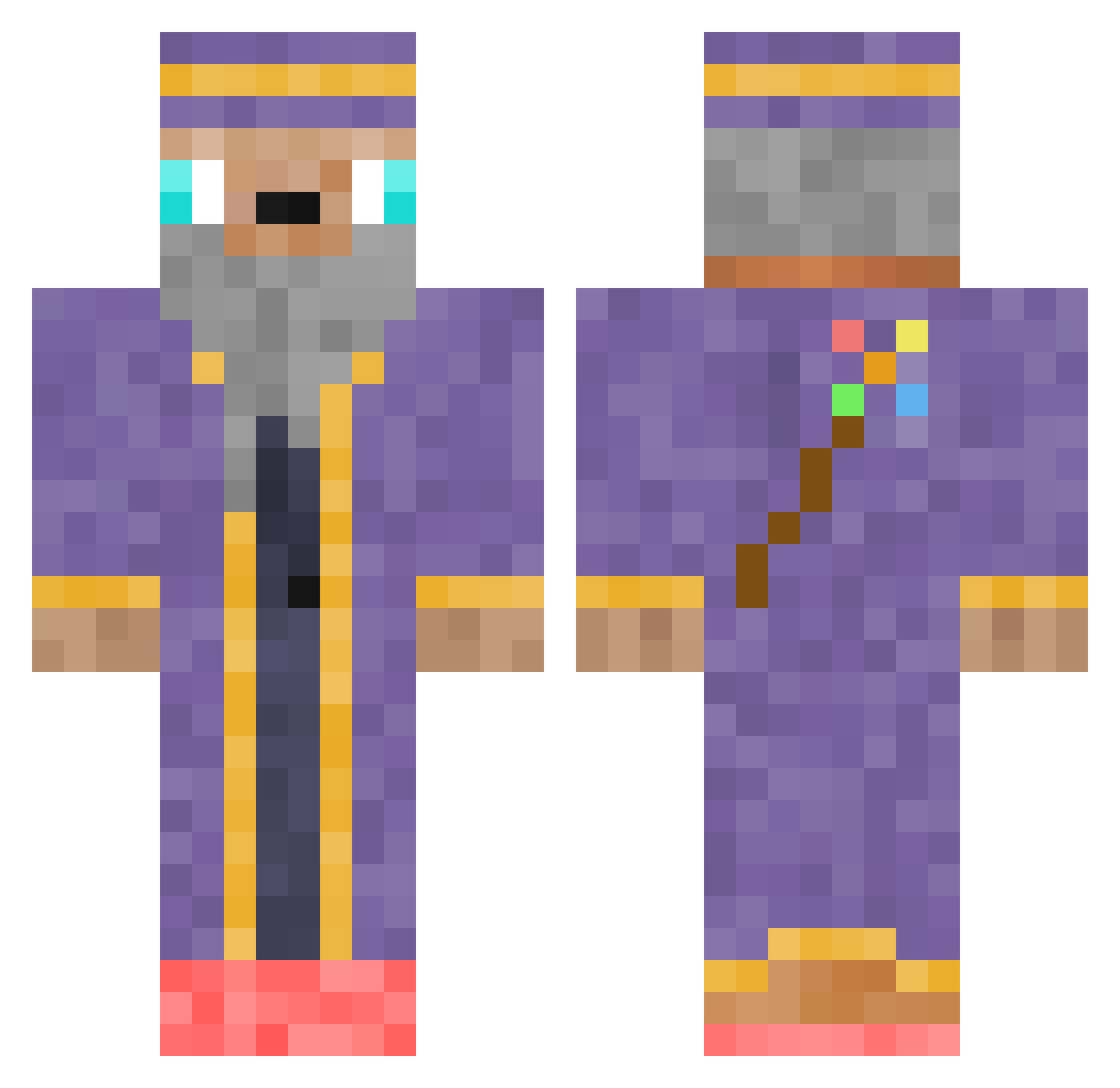 LToTheEgion Minecraft skin, front and back view