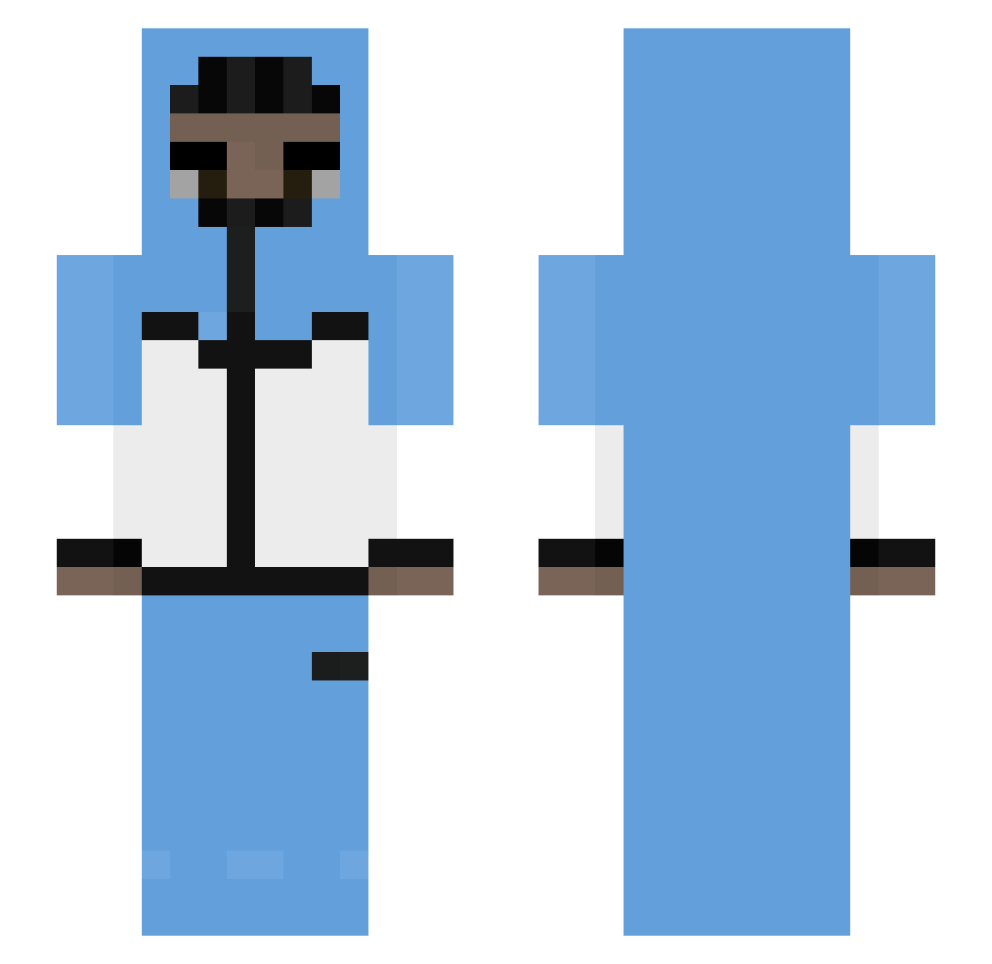 Smokey0161 Minecraft skin, front and back view