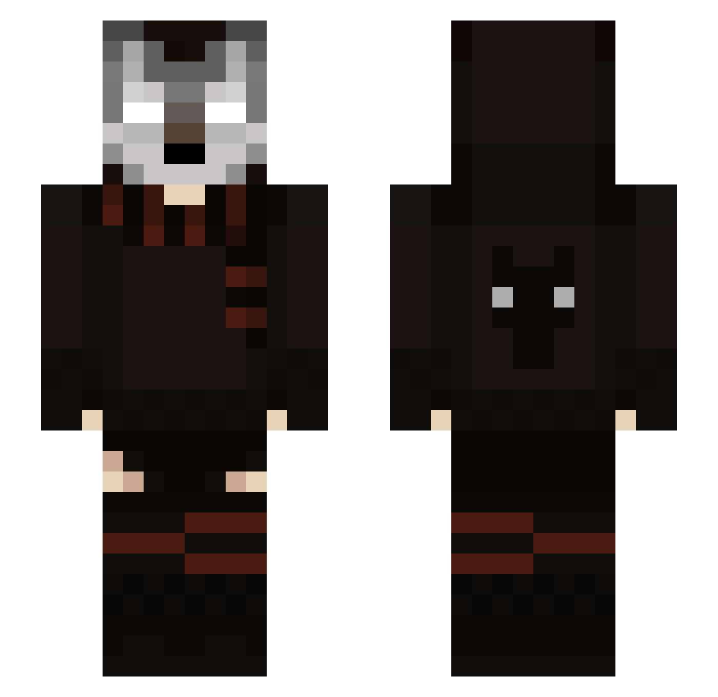 xWolf_x Minecraft skin, front and back view