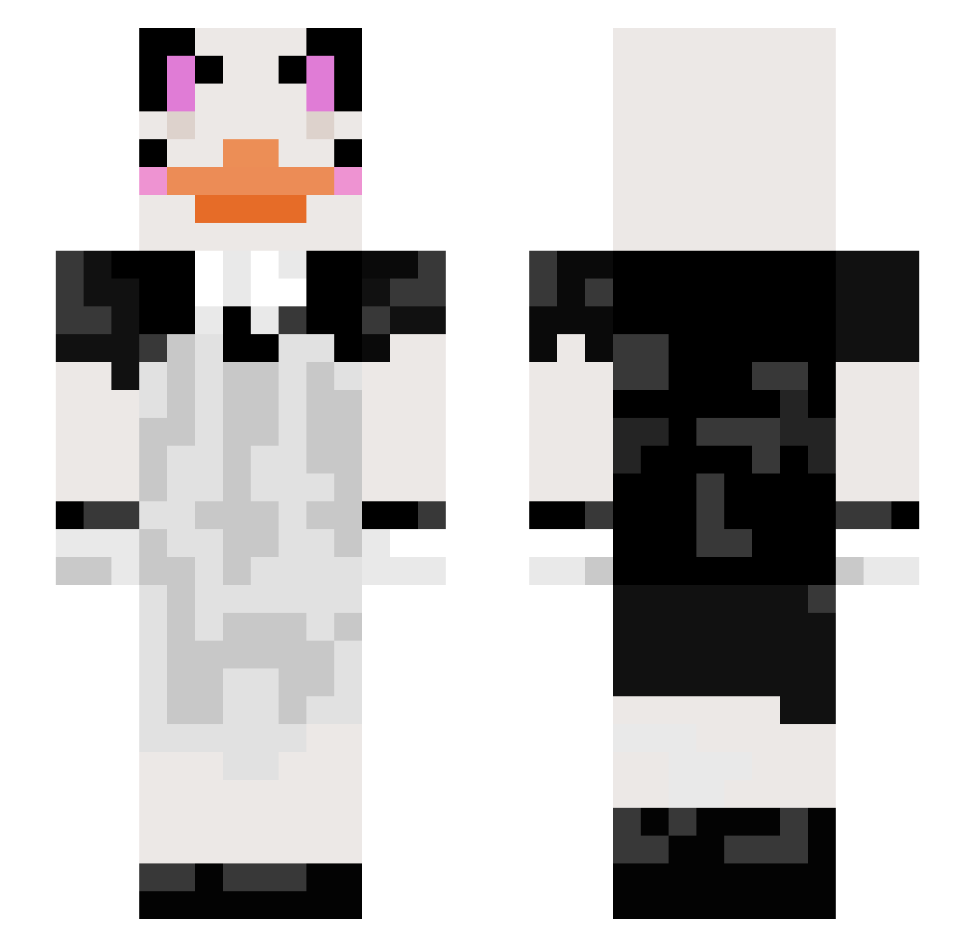 Gooseman429 Minecraft skin, front and back view