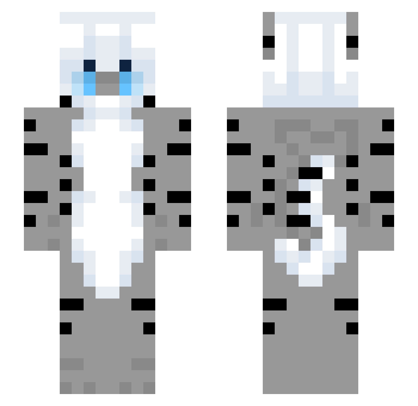 Mattery300 Minecraft skin, front and back view