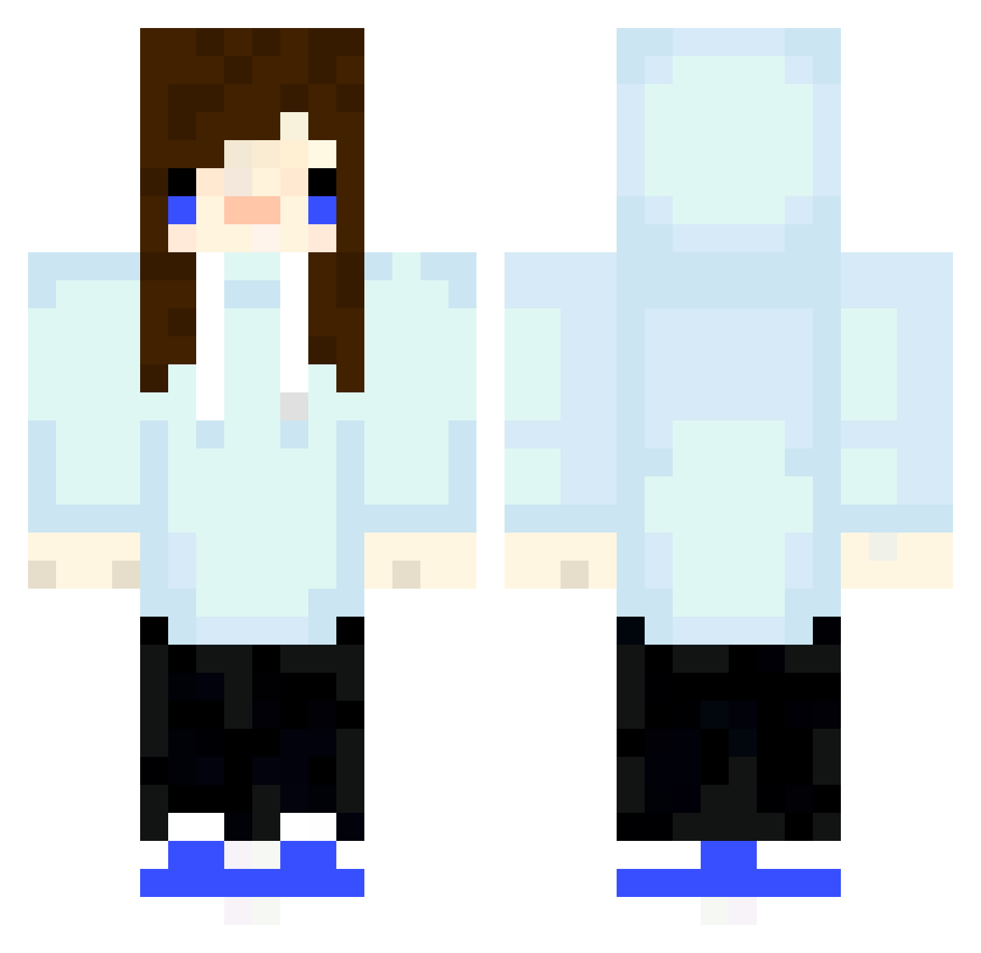zzzzzzzzzzzzzhen Minecraft skin, front and back view