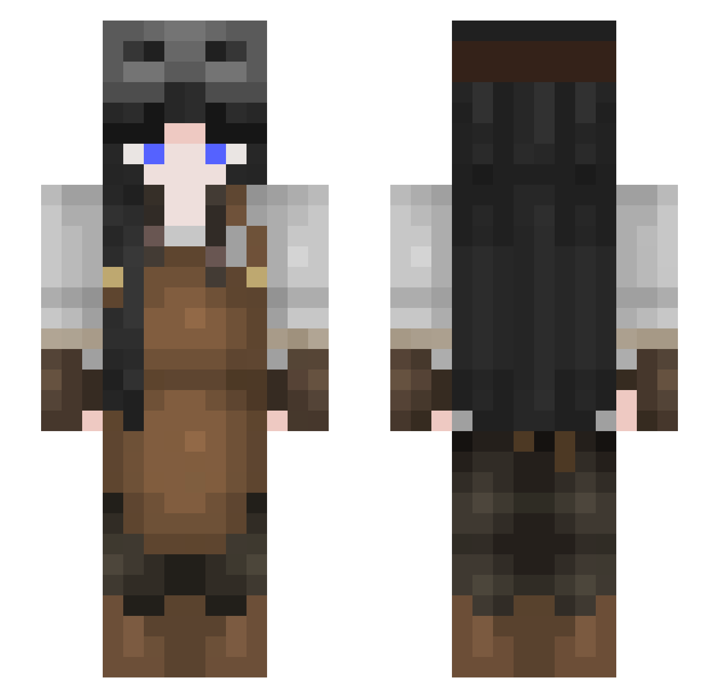 Scylie Minecraft skin, front and back view