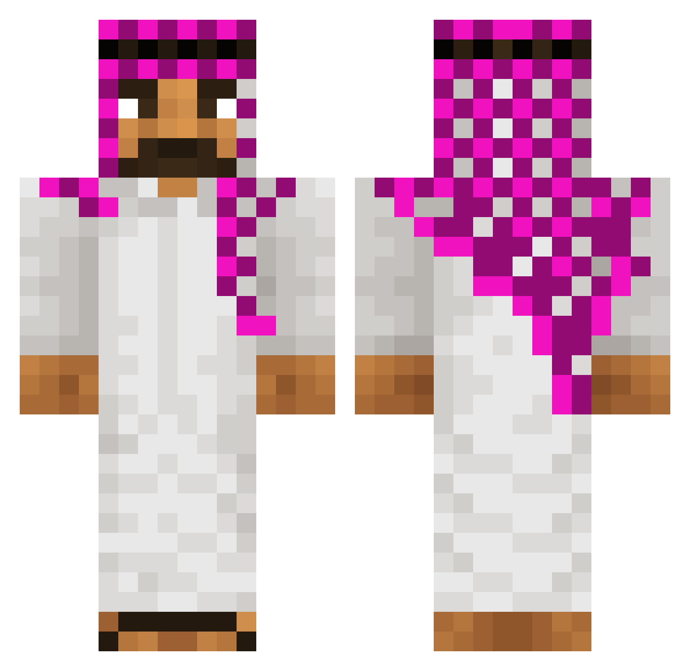 Glennyolo Minecraft skin, front and back view