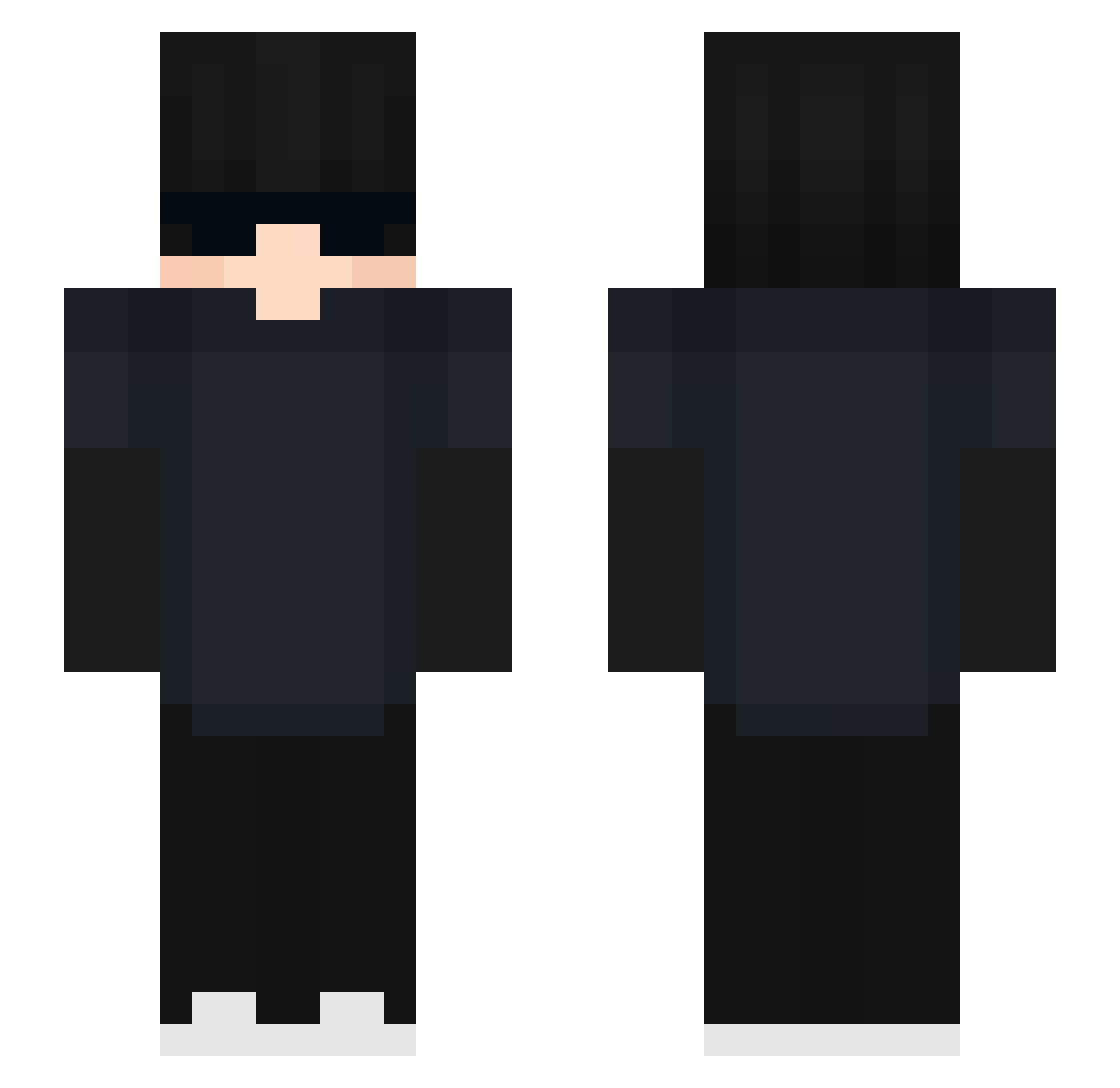 SluR1w Minecraft skin, front and back view