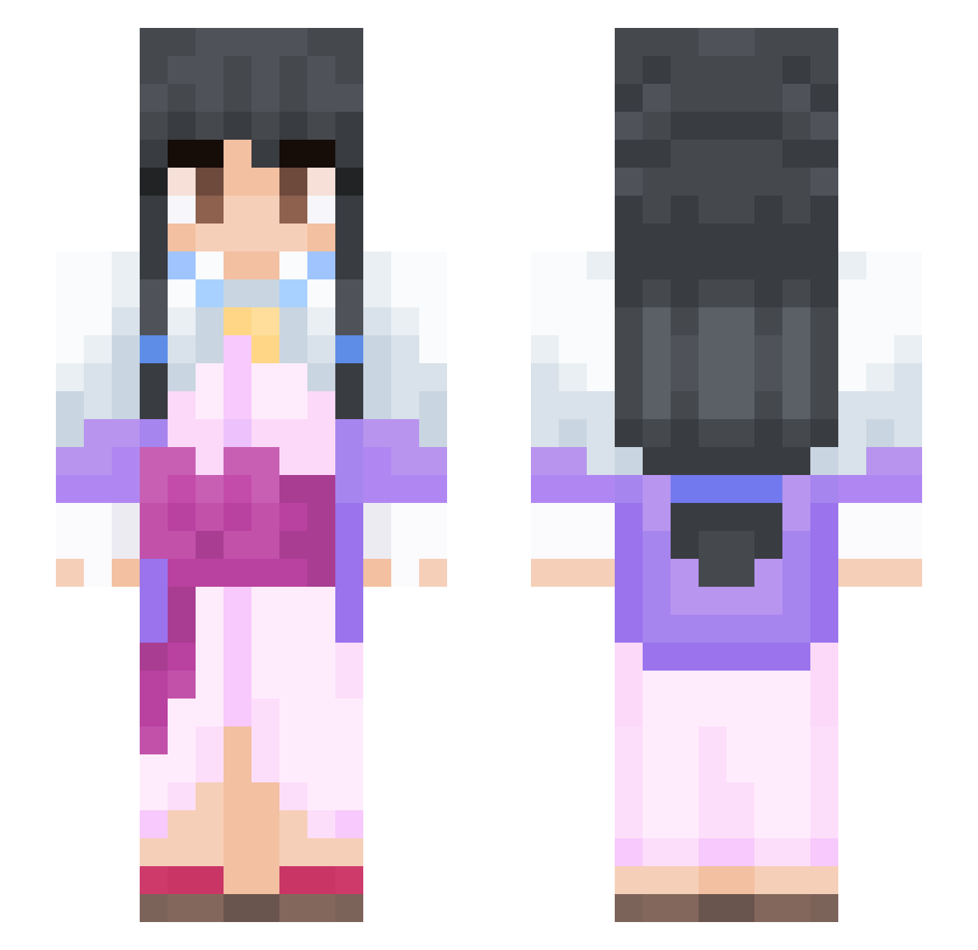 Dazhen Minecraft skin, front and back view