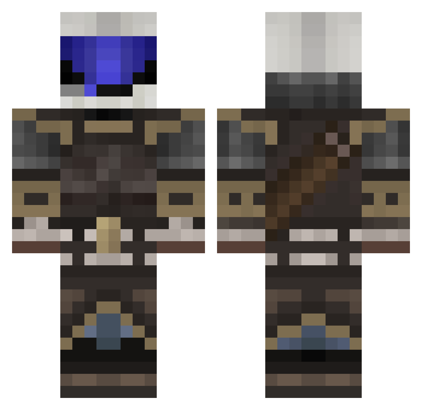 NeverSnevertje Minecraft skin, front and back view