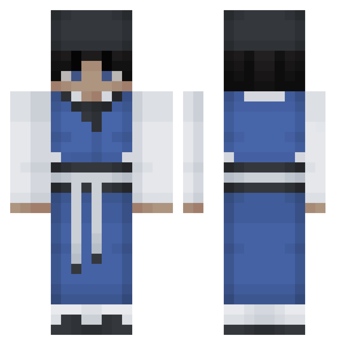 hweemoree Minecraft skin, front and back view