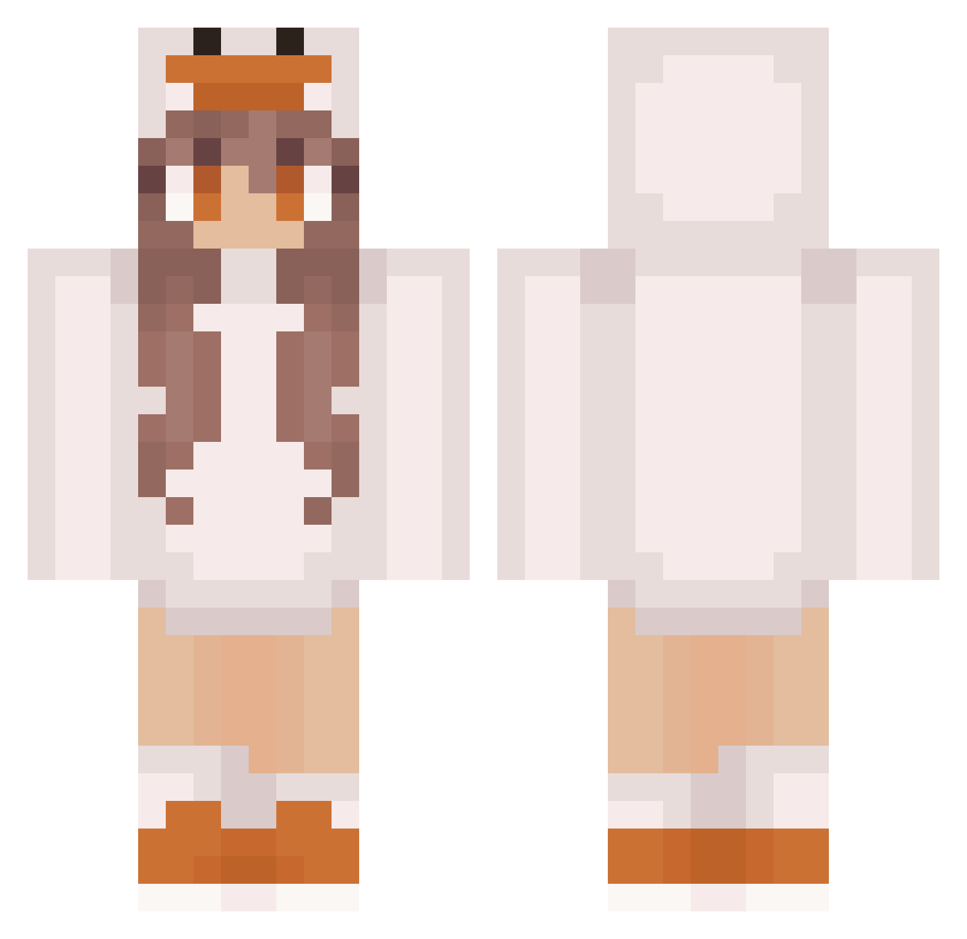 FlameWqsHere Minecraft skin, front and back view