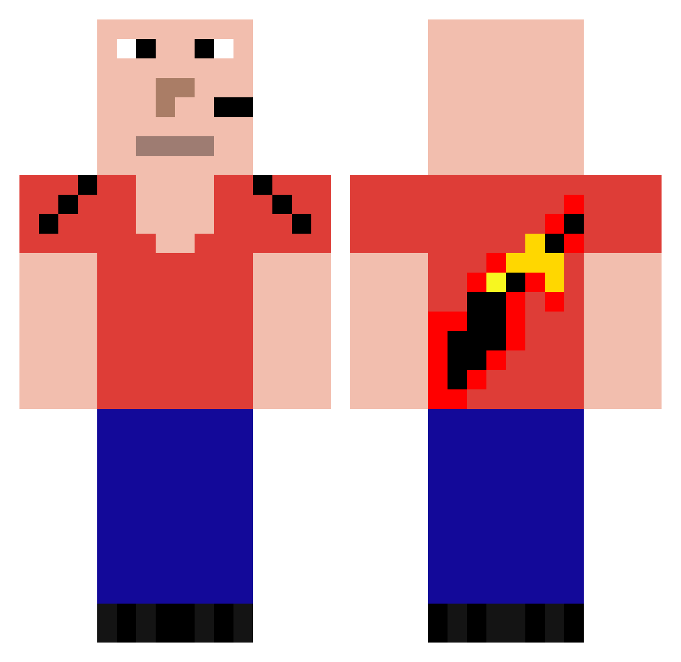 VAK_ Minecraft skin, front and back view