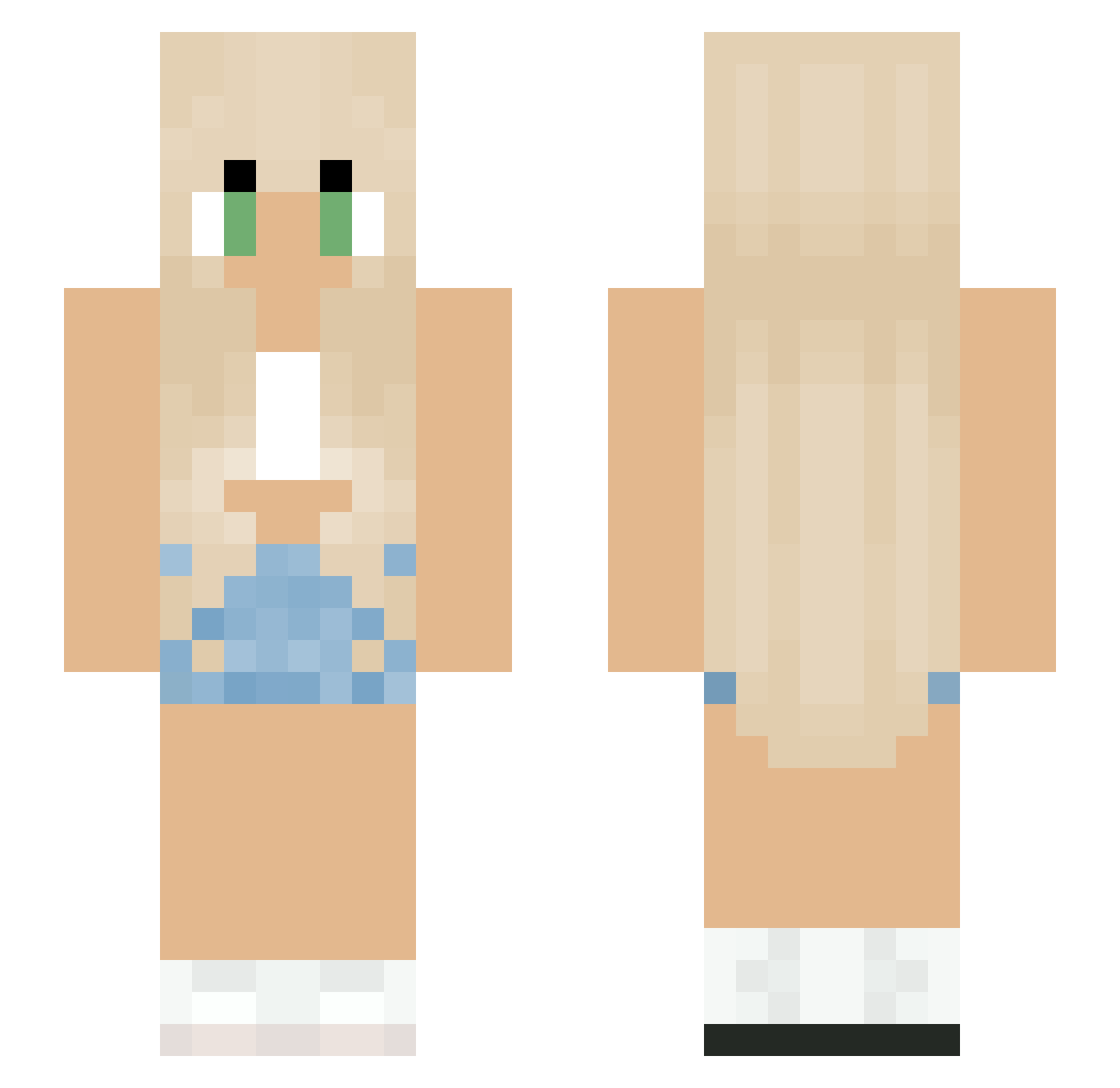 Ur_local_blondie Minecraft skin, front and back view