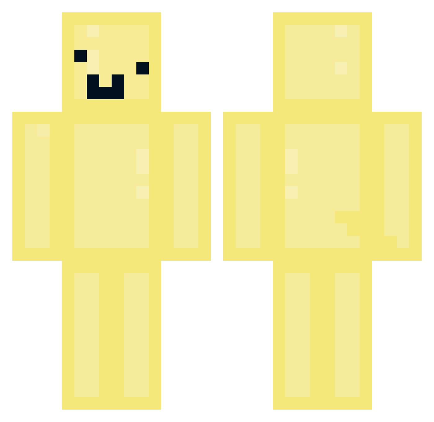 Butter_GD Minecraft skin, front and back view