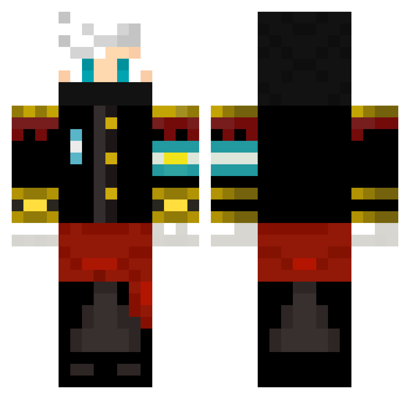 MetsGamer356_Exe Minecraft skin, front and back view