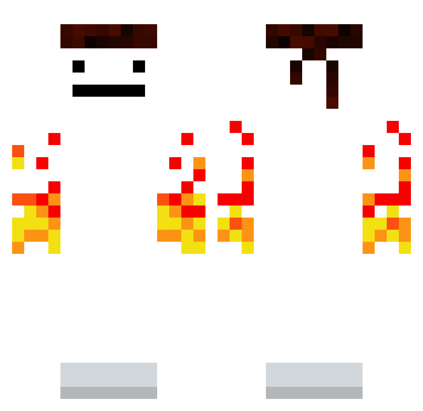 vvhss Minecraft skin, front and back view