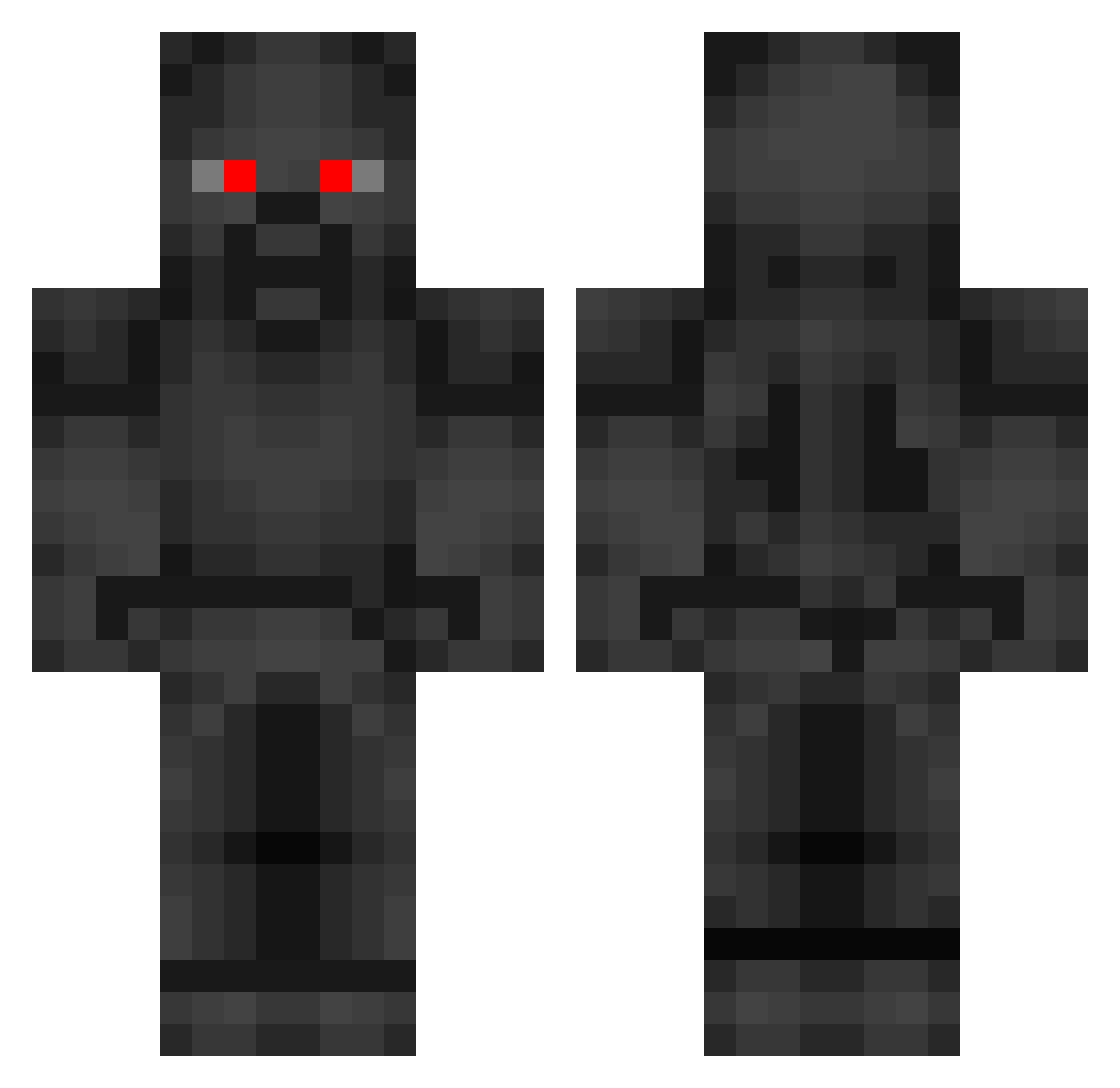 renxdg Minecraft skin, front and back view