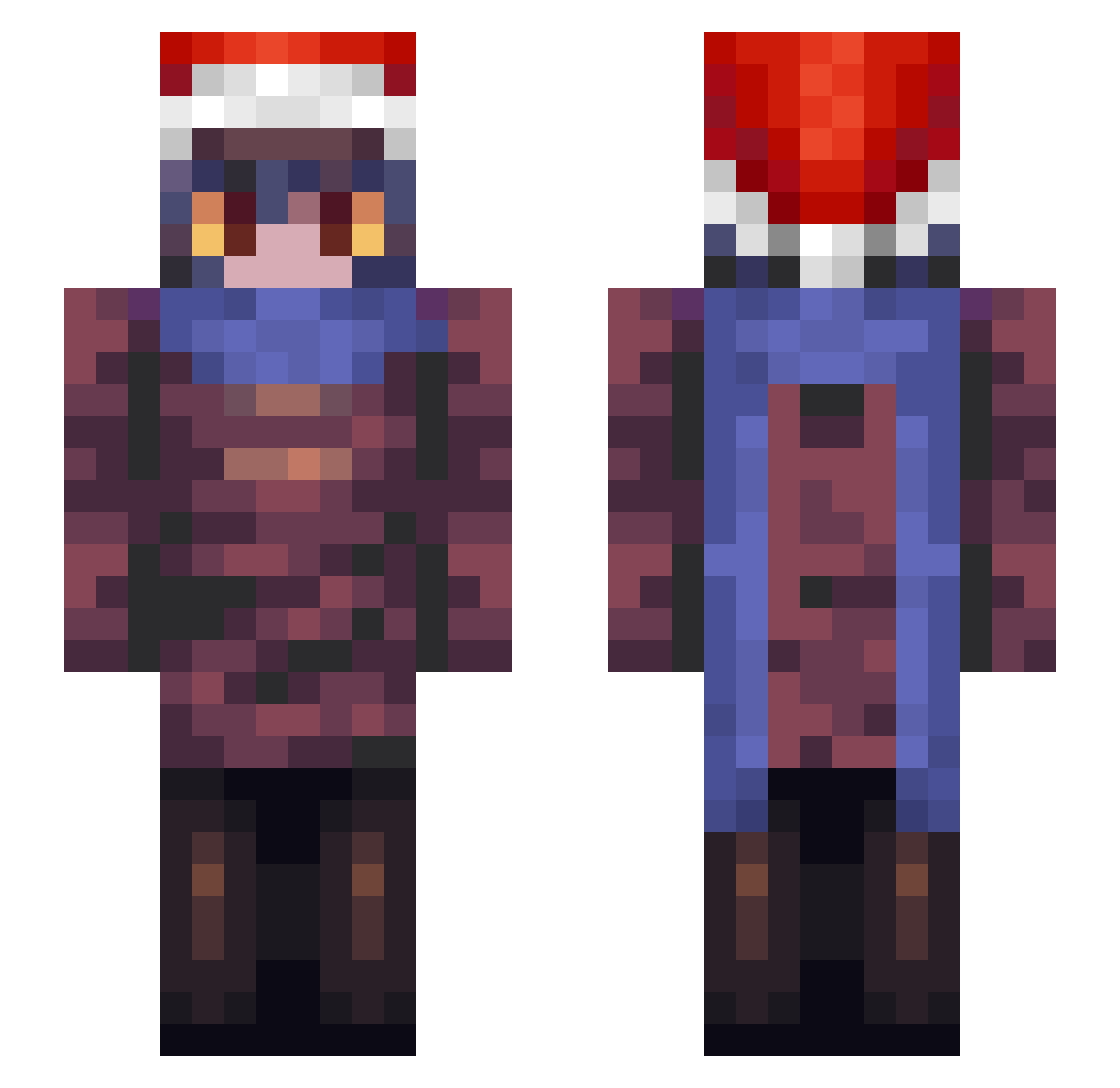 Ace_penguinn Minecraft skin, front and back view