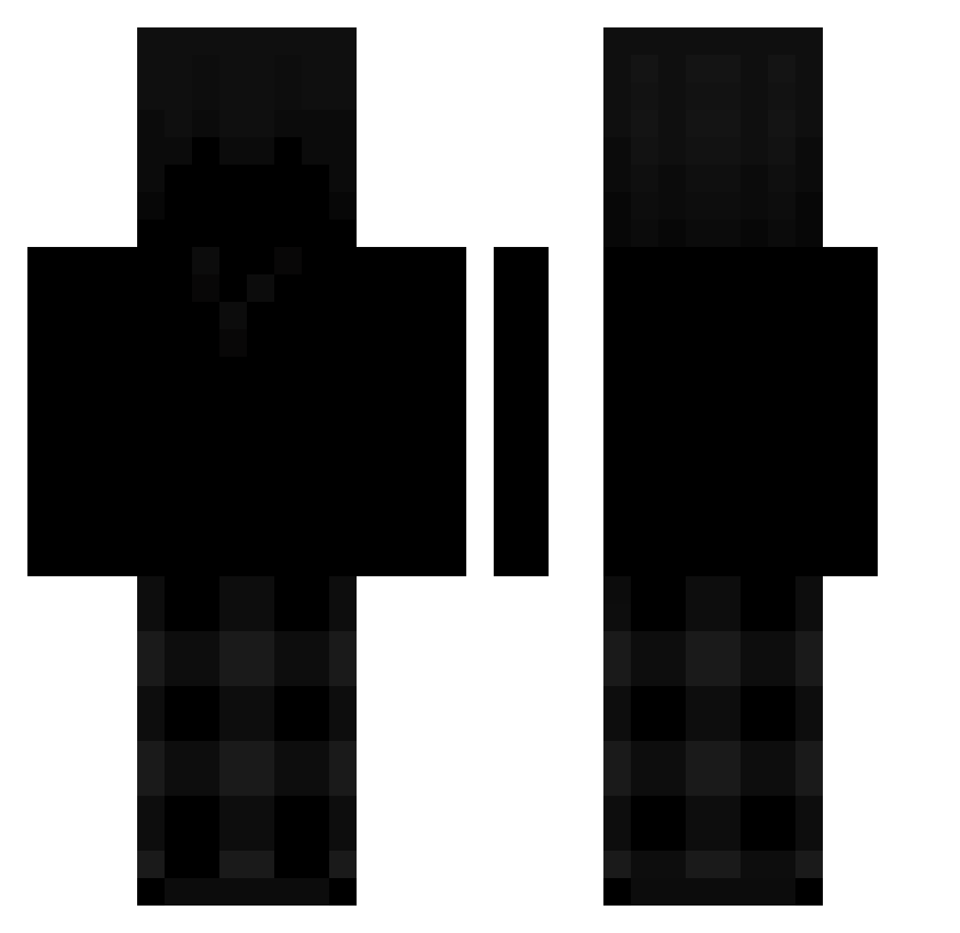 SwerQy Minecraft skin, front and back view