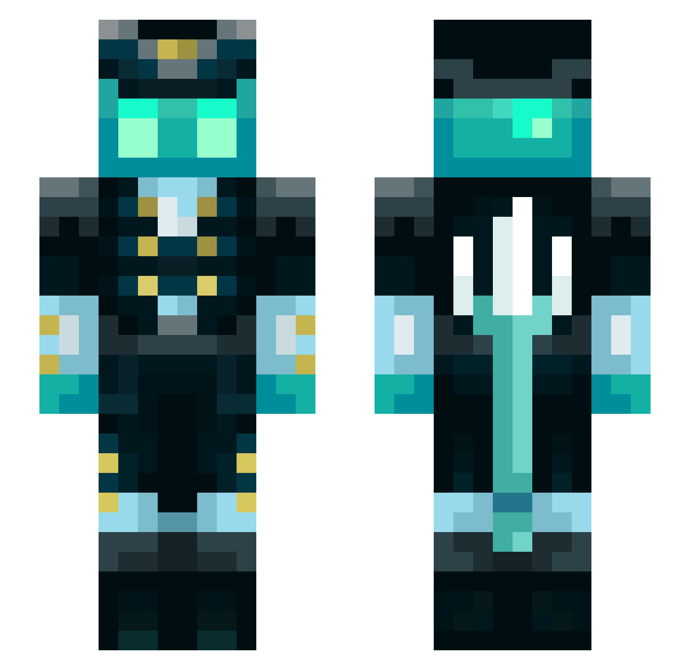 Stannx972 Minecraft skin, front and back view