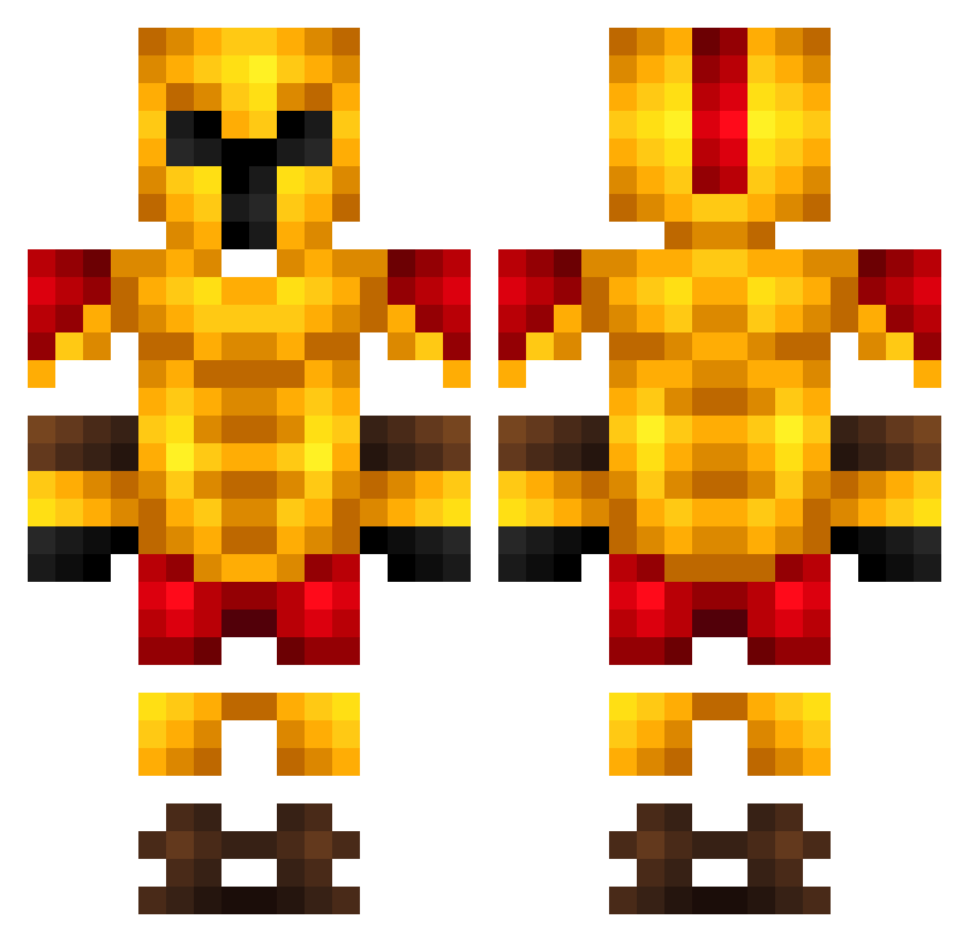 TheKonquererr Minecraft skin, front and back view