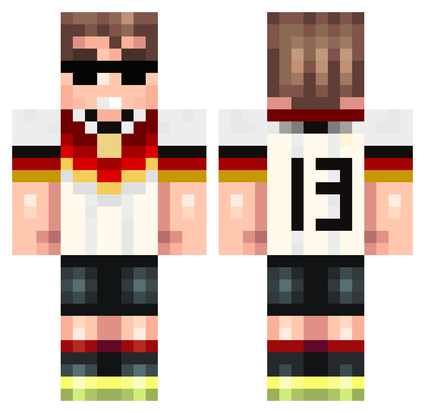 StepBroiamStuck Minecraft skin, front and back view