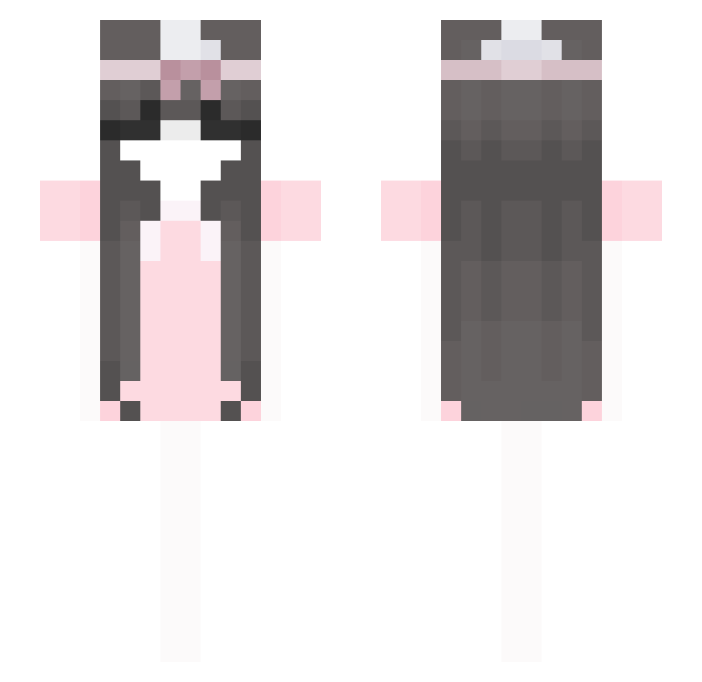 TeraKek Minecraft skin, front and back view
