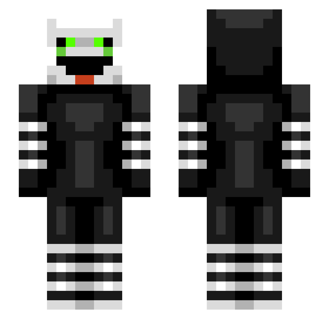 mudhead3323 Minecraft skin, front and back view