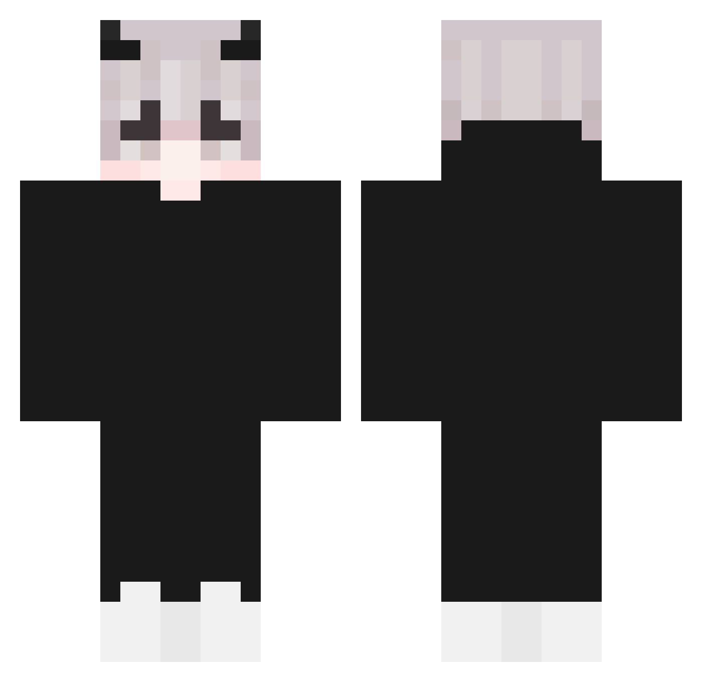 XRSZ Minecraft skin, front and back view