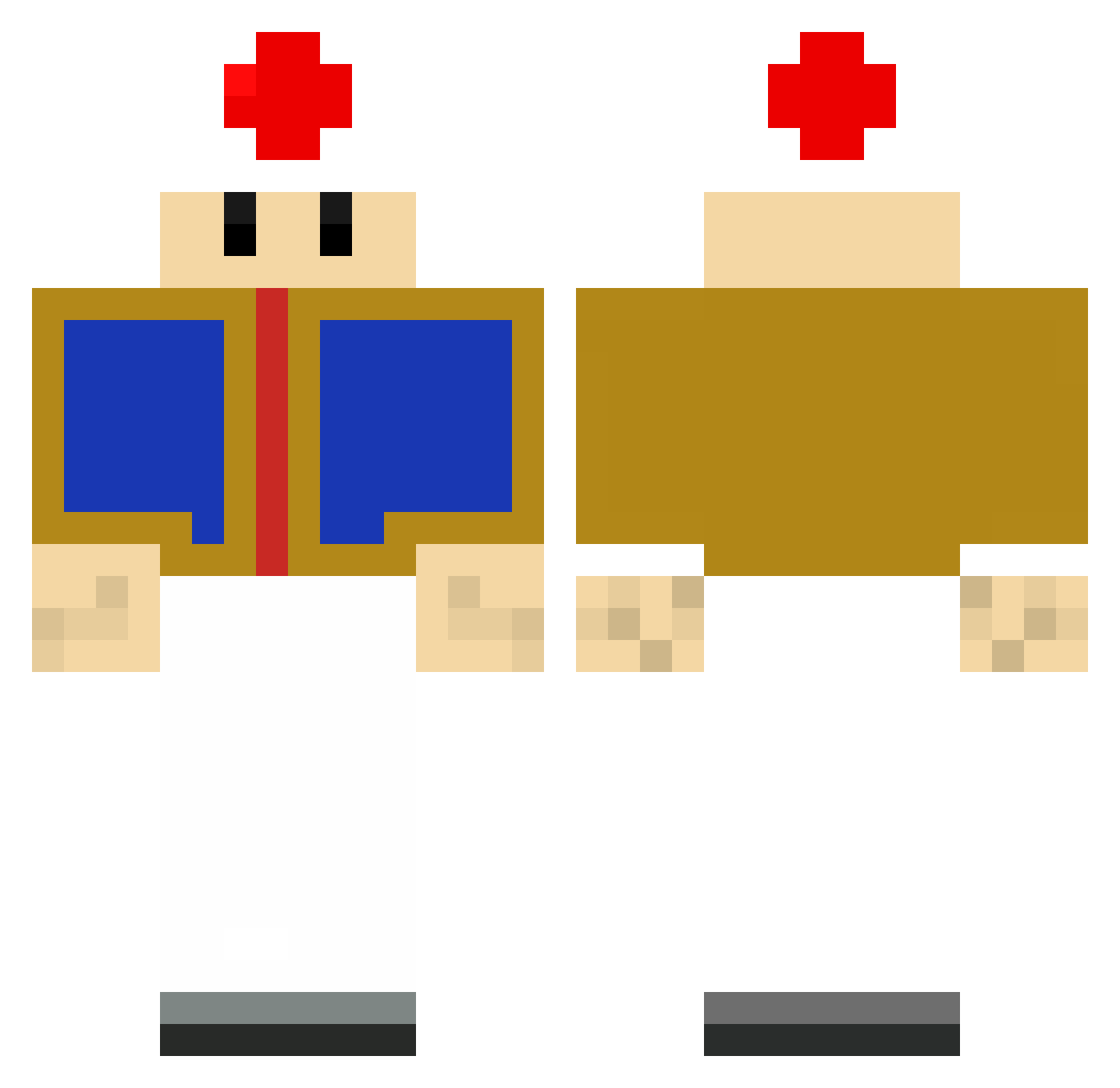 Yonic Minecraft skin, front and back view